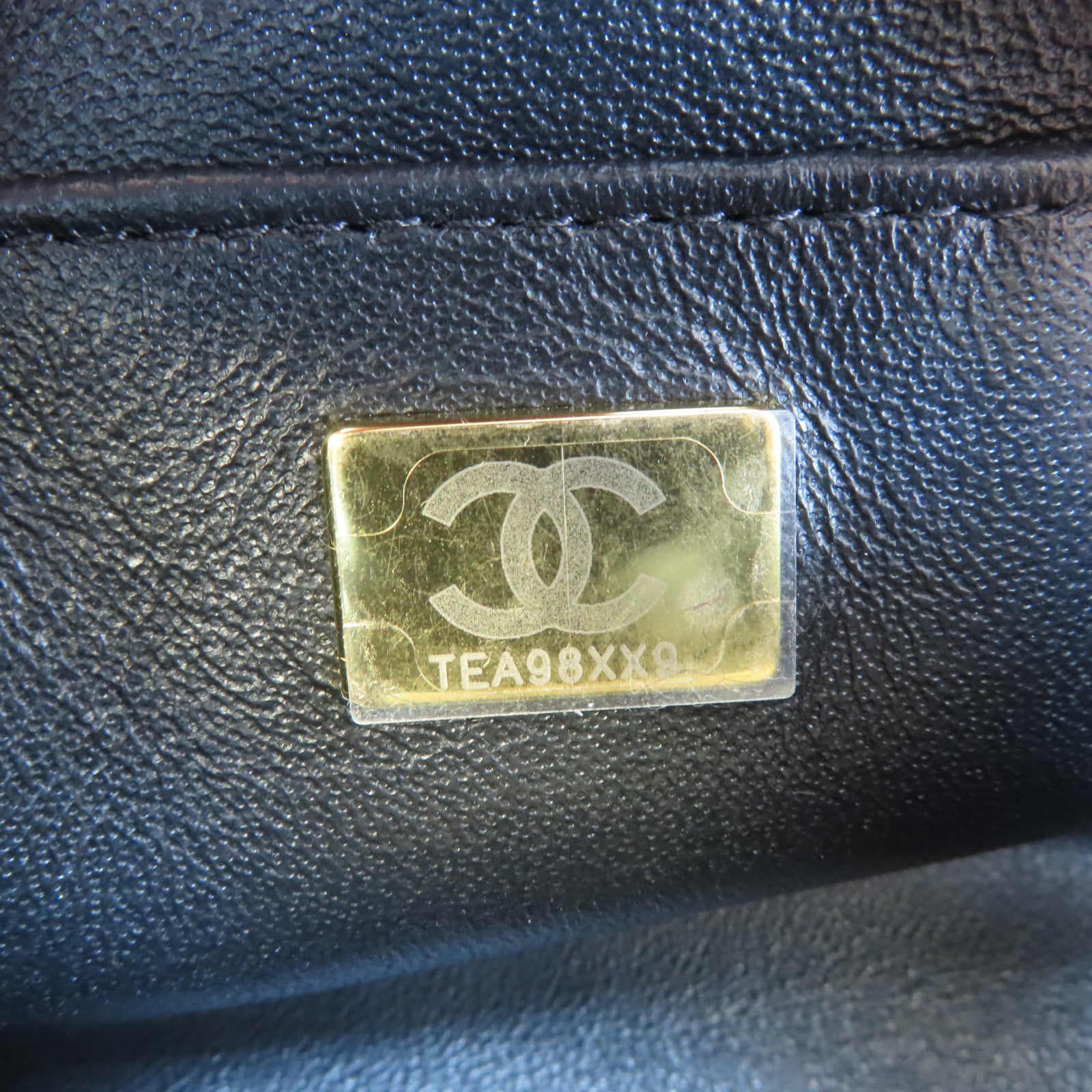 CHANEL 菱格羊皮皮革Mini Flap Bag金扣鏈帶肩背袋黑色