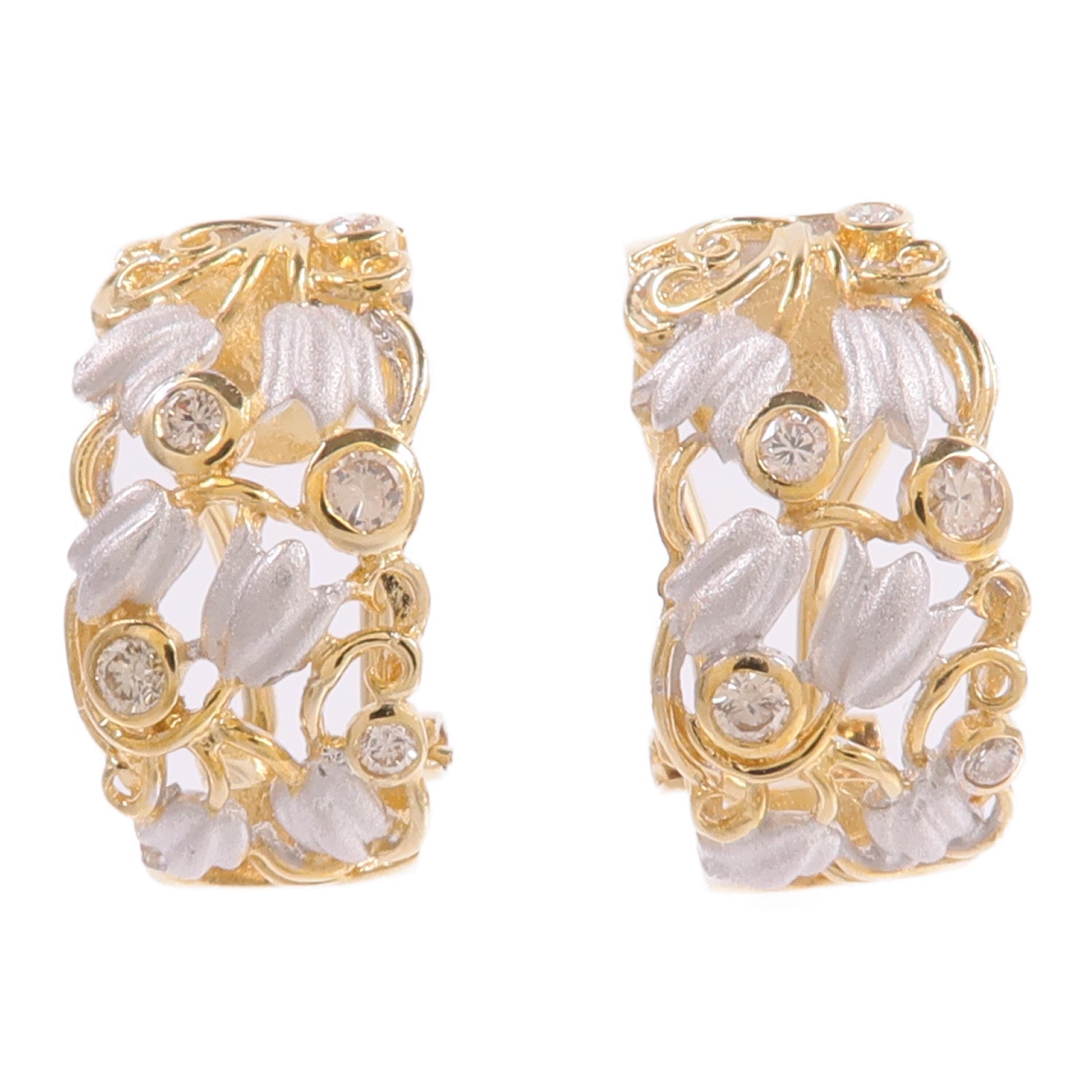 JEWELRY 18K黃金/白金Diamond Earrings鑽石耳環