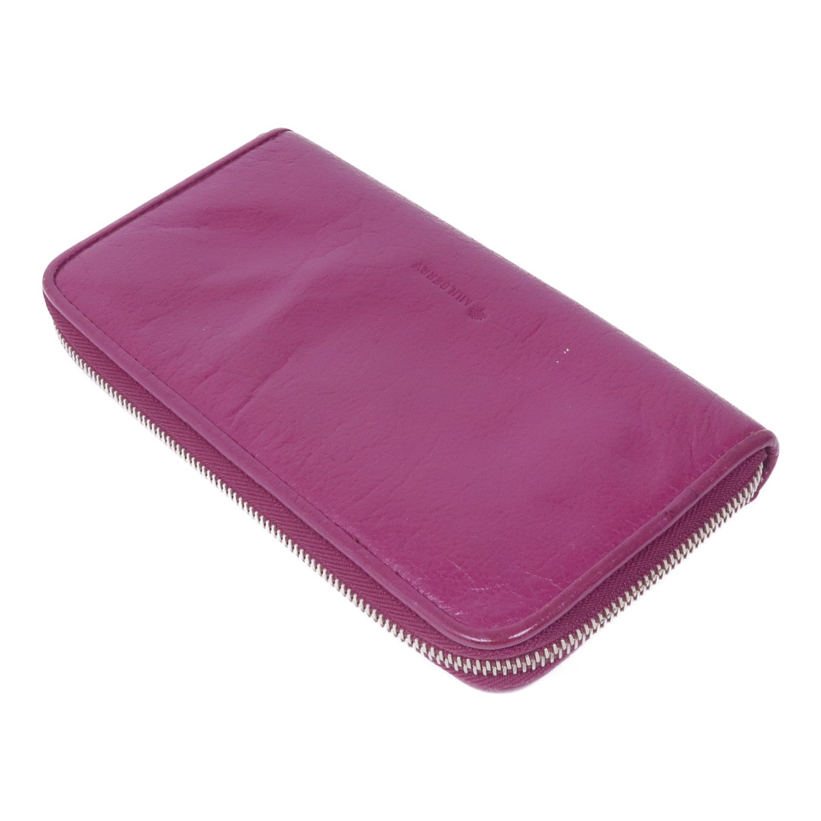 MULBERRY 牛皮皮革Long Wallet銀扣長錢包