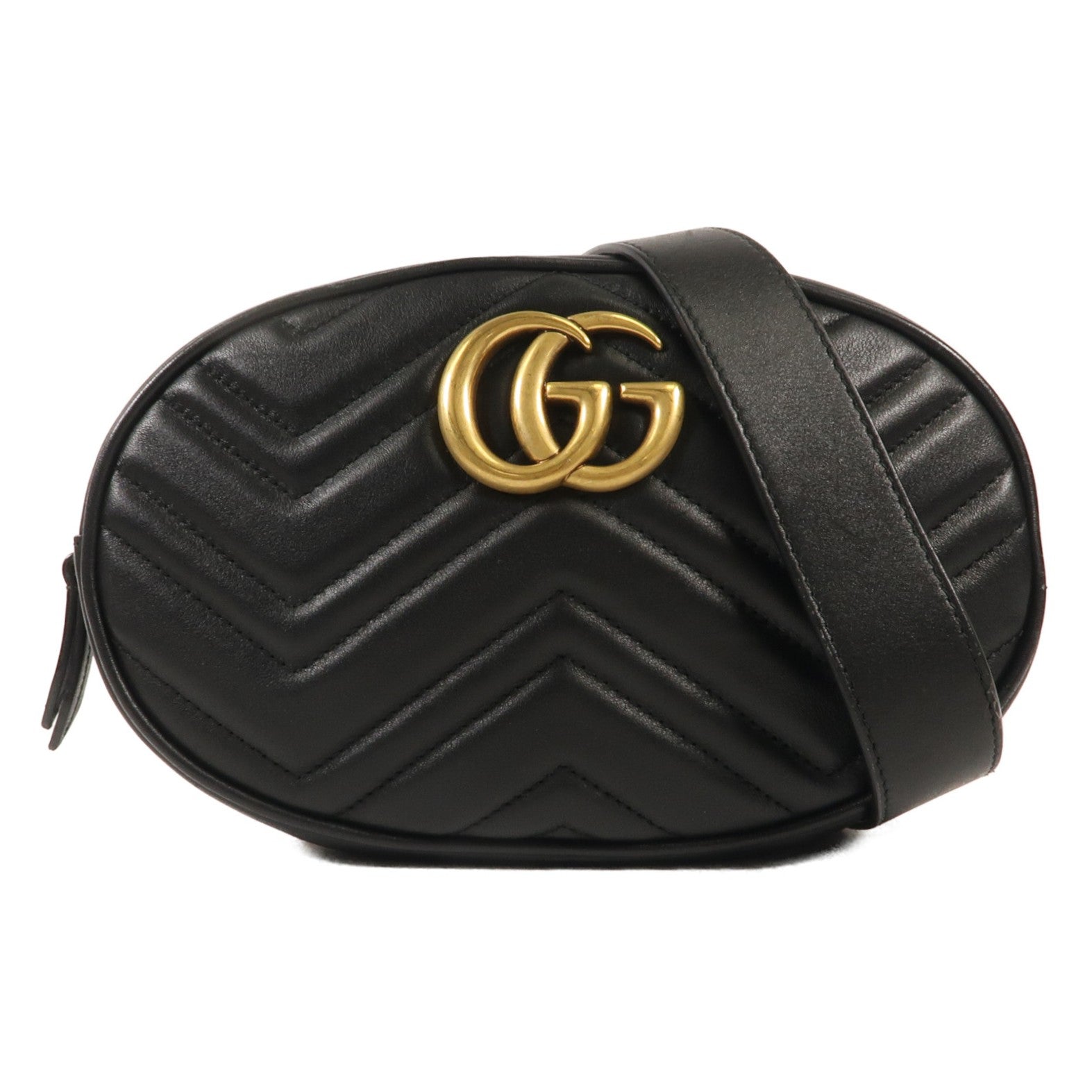 GUCCI 【激減優惠】牛皮皮革Waist Bag金扣腰包