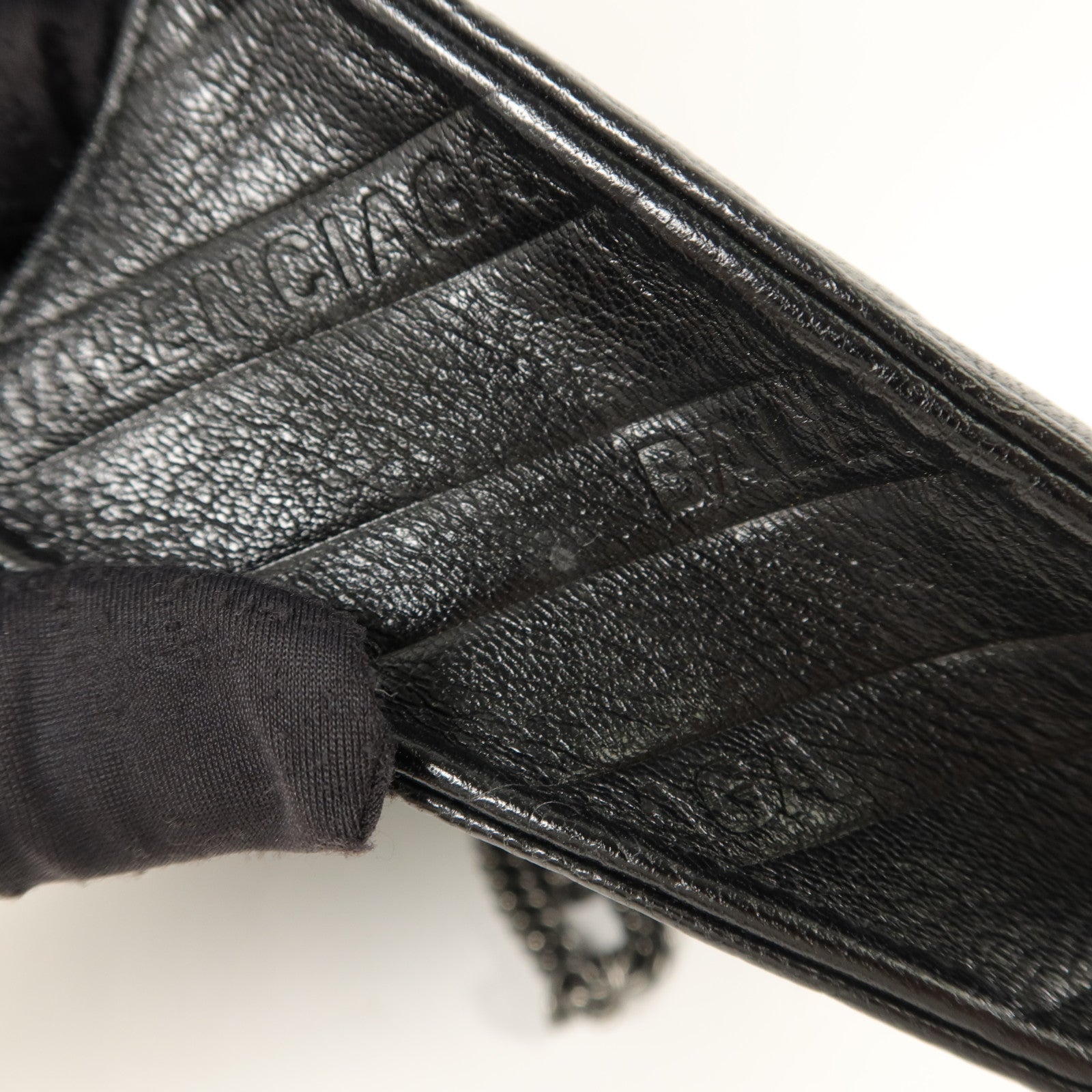 BALENCIAGA 牛皮皮革BB Wallet On Chain鏈帶肩背袋