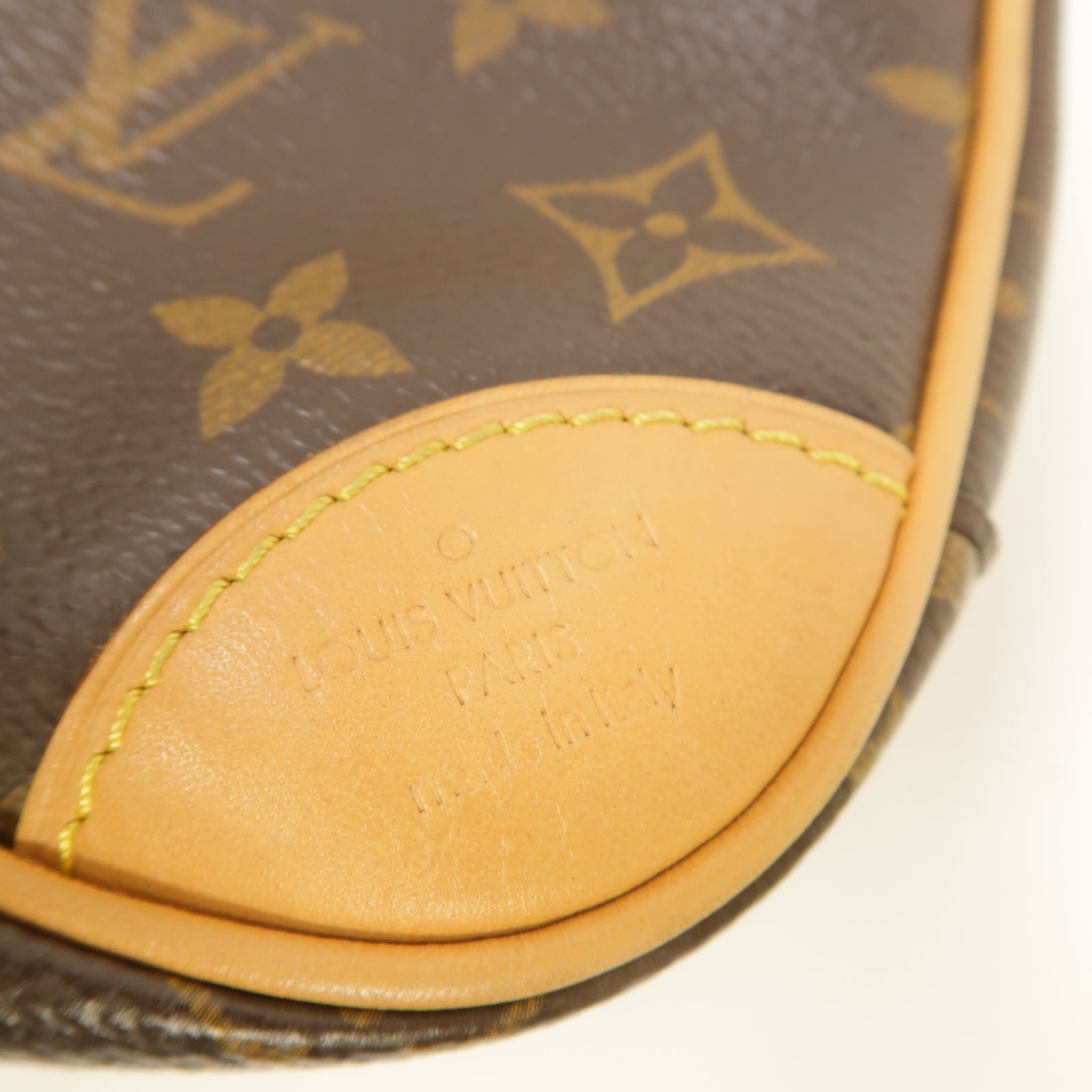 LOUIS VUITTON Monogram Deauville Mini Shoulder Bag金扣肩背袋啡色