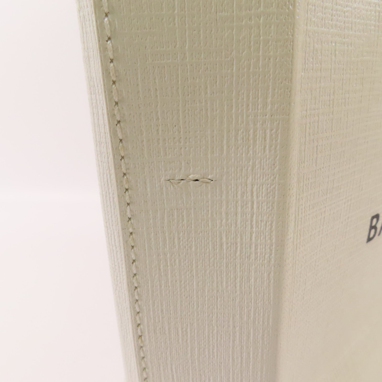 BALENCIAGA SHW Shopping Tote XXS 2 Way Shoulder Bag 597858 Leather White