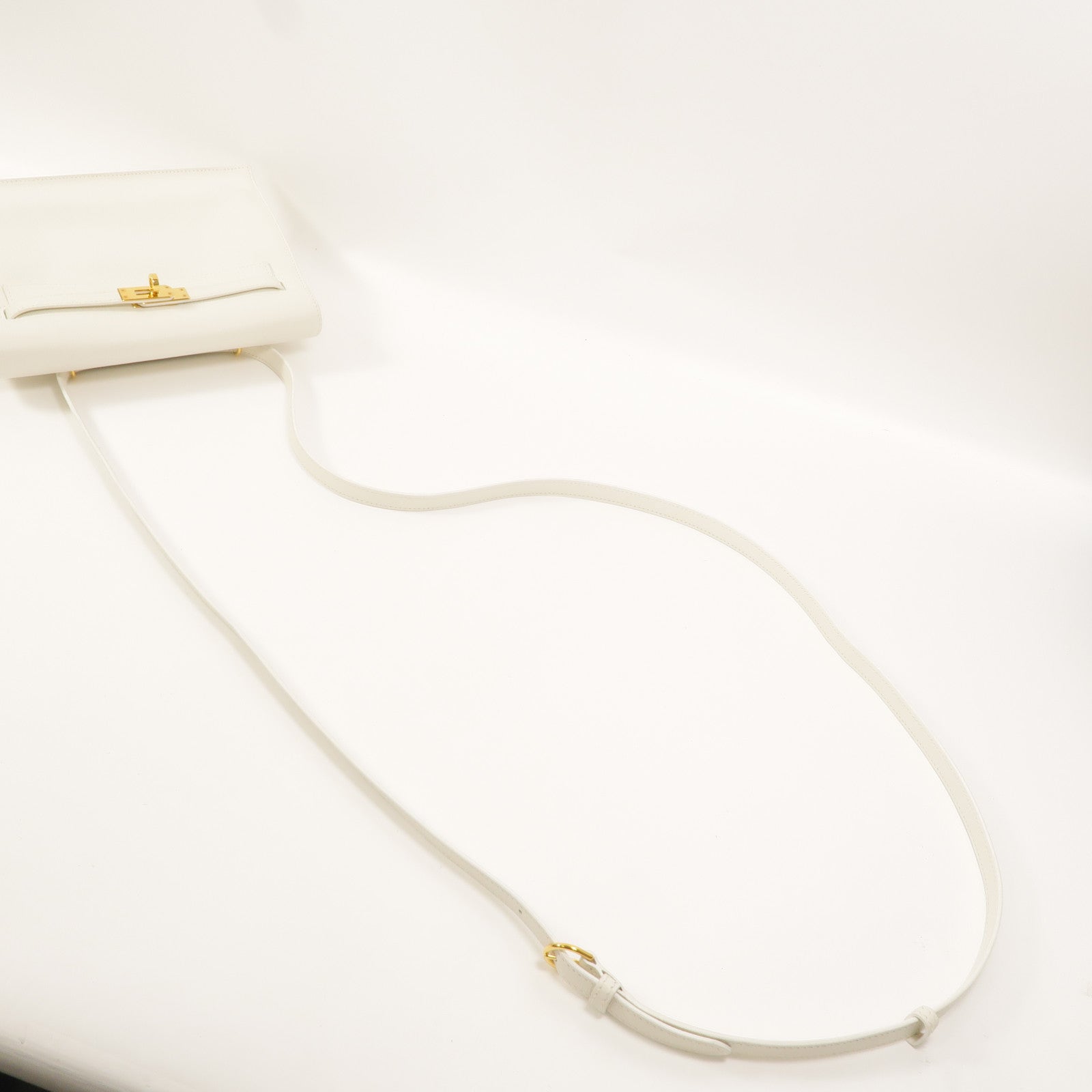 HERMES Evercolor皮革Kelly Danse II肩背袋Blanc