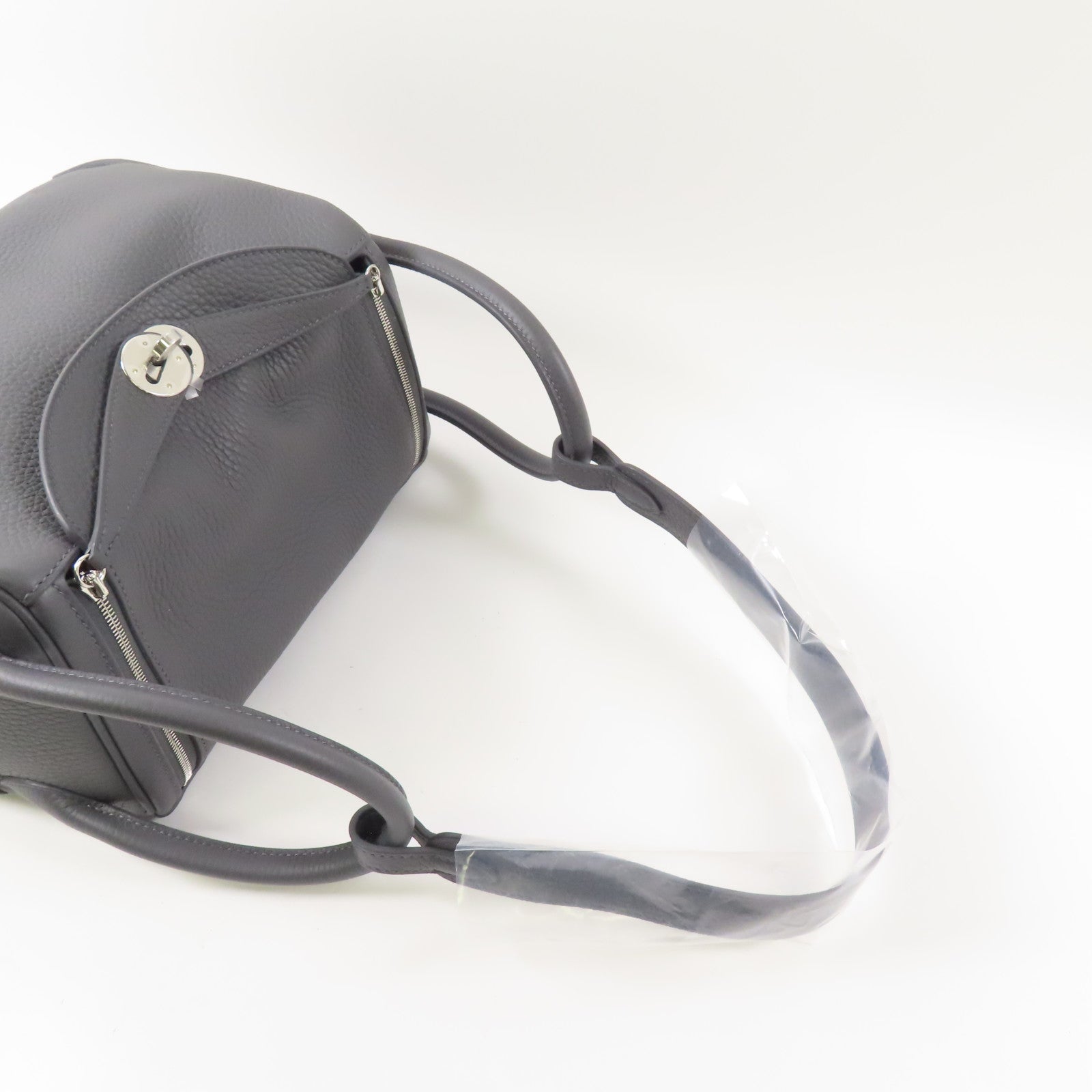 HERMES Clemence皮革Lindy 26手挽肩背兩用袋85 Ardoise