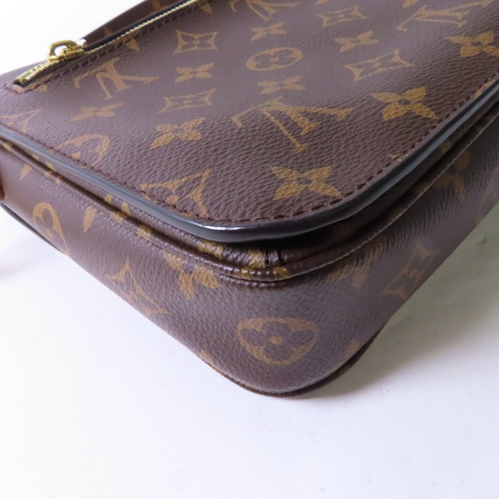 LOUIS VUITTON Monogram Pochette Metis金扣手挽肩背兩用袋啡色