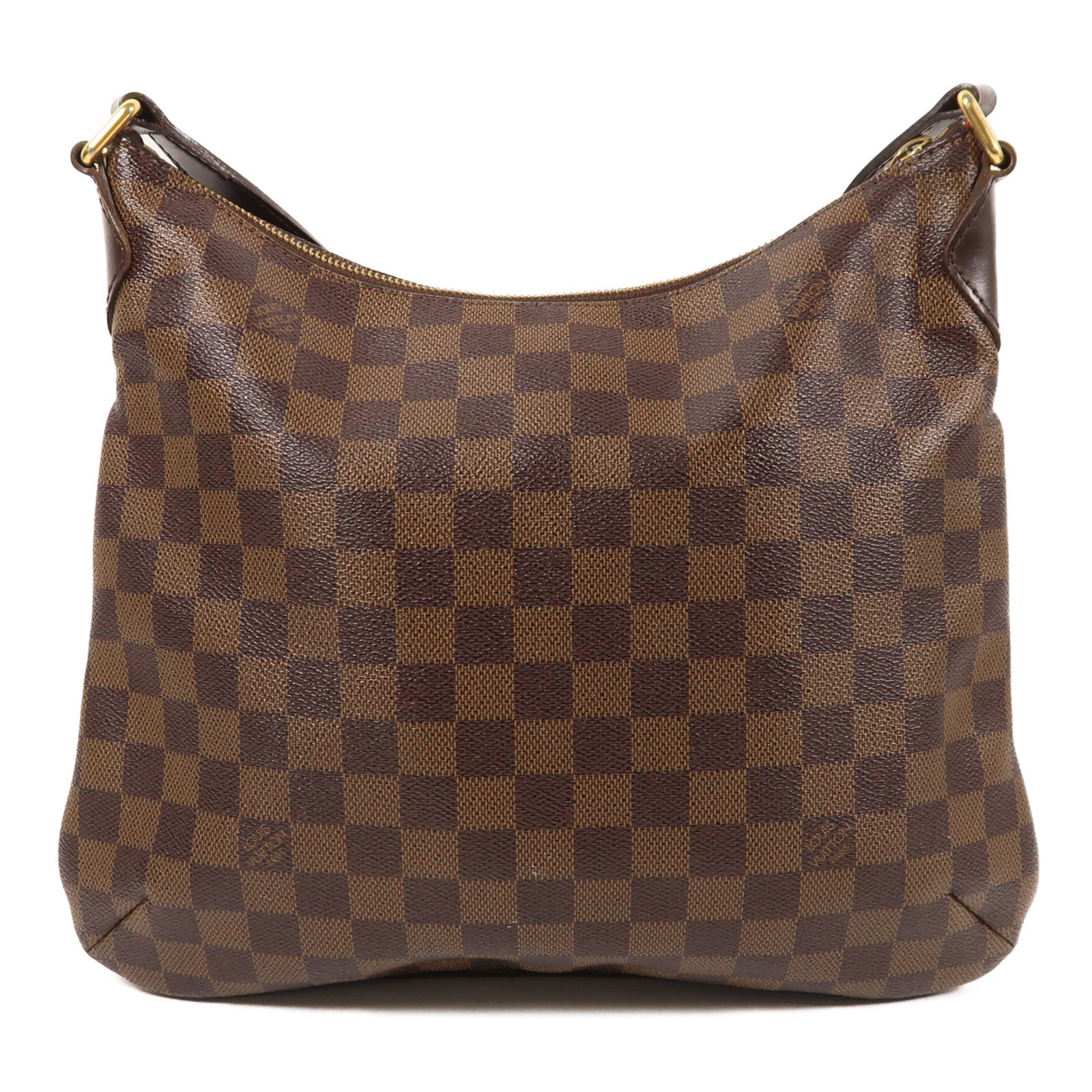 LOUIS VUITTON Damier Bloomsbury PM金扣肩背袋棕色