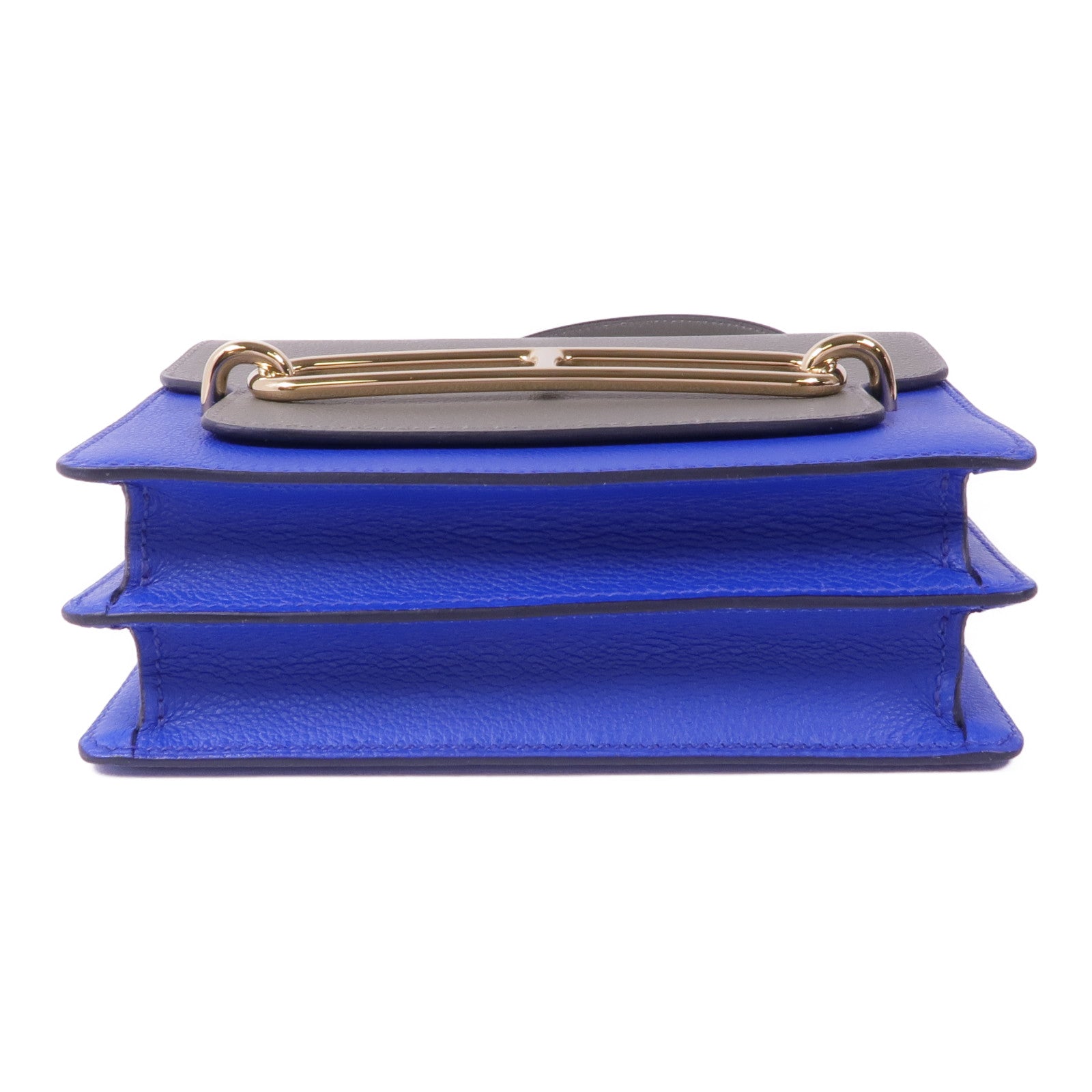 HERMES Evercolor皮革Roulis Mini金扣肩背袋