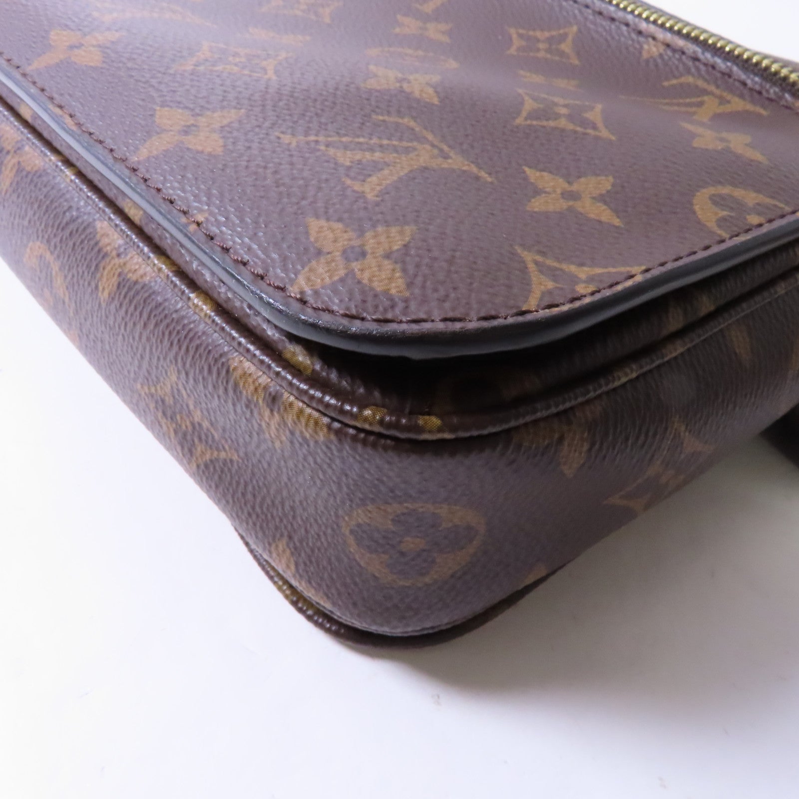 LOUIS VUITTON Monogram Pochette Metis金扣手挽肩背兩用袋啡色