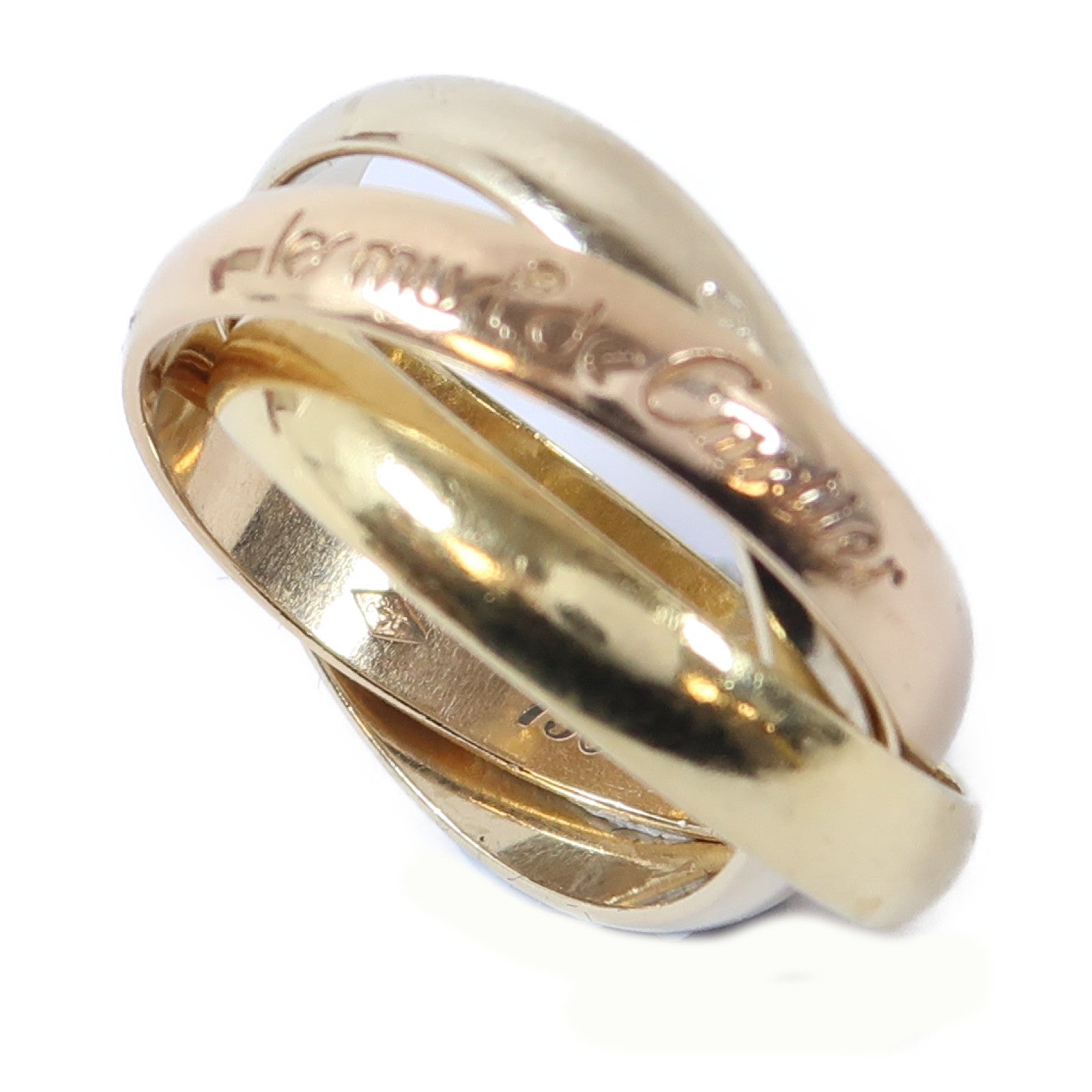 CARTIER 18K黃金/白金/玫瑰金Trinity Ring戒指Cartier#50/US#5.25