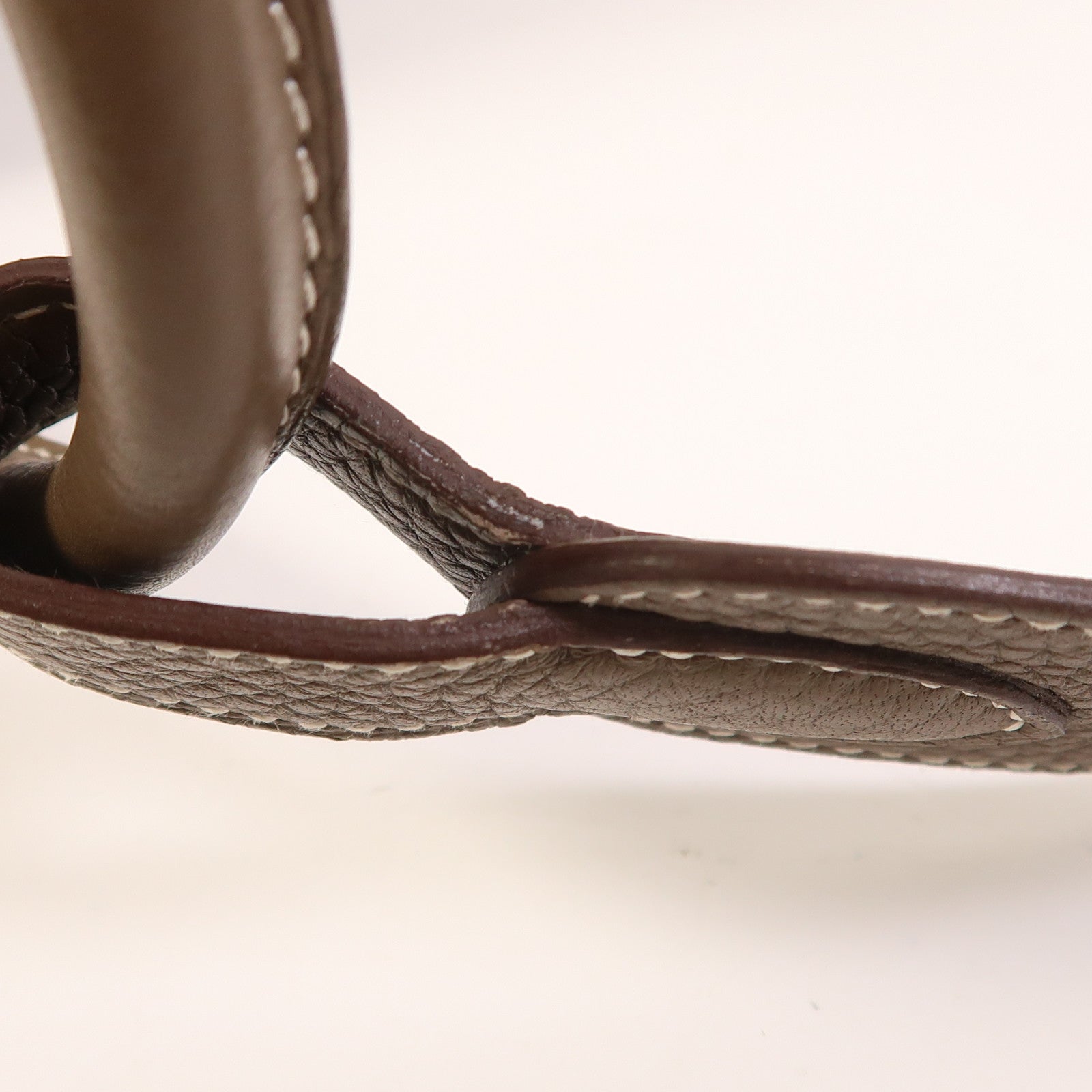 HERMES Clemence皮革Lindy 34銀扣手挽肩背兩用袋Etoupe