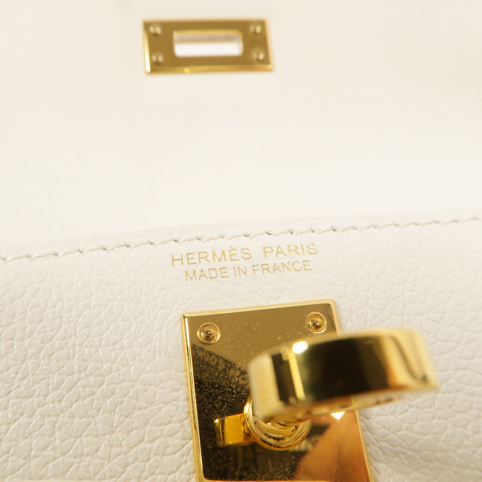 HERMES Evercolor皮革Kelly Danse II肩背袋Blanc