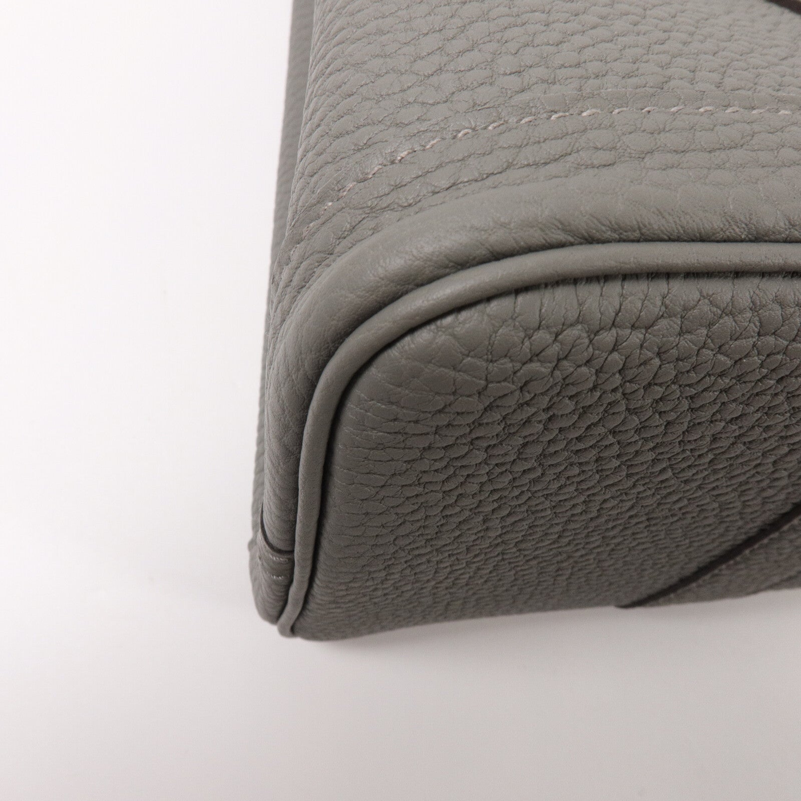 HERMES Negonda皮革Garden Party TPM手挽袋Gris Meyer
