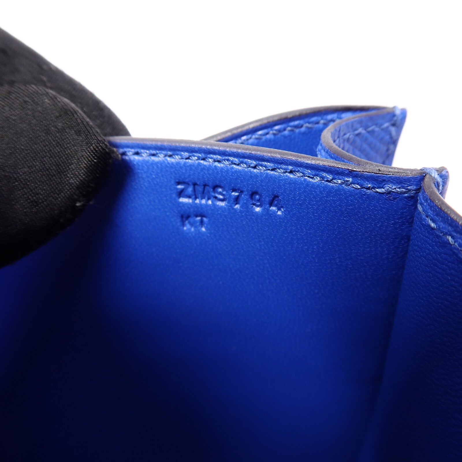 HERMES Epsom皮革Constance Mini肩背袋Bleu France