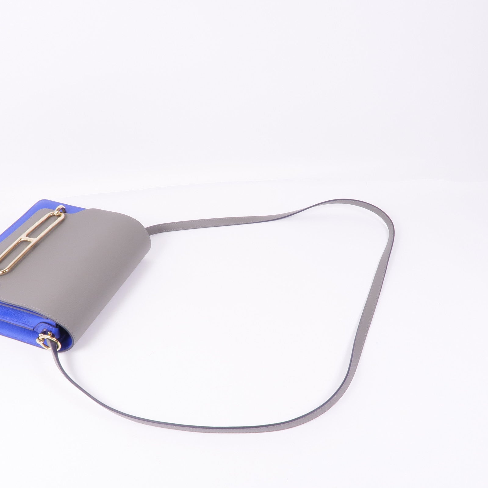 HERMES Evercolor皮革Roulis Mini金扣肩背袋