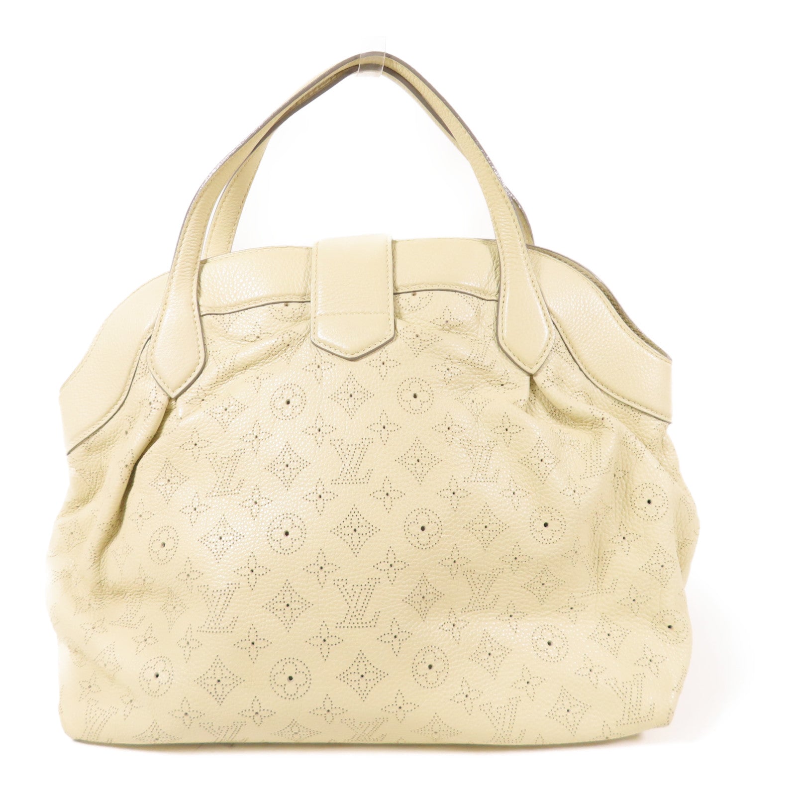 LOUIS VUITTON 【激減優惠】Mahina Cirrus MM金扣手挽袋米色