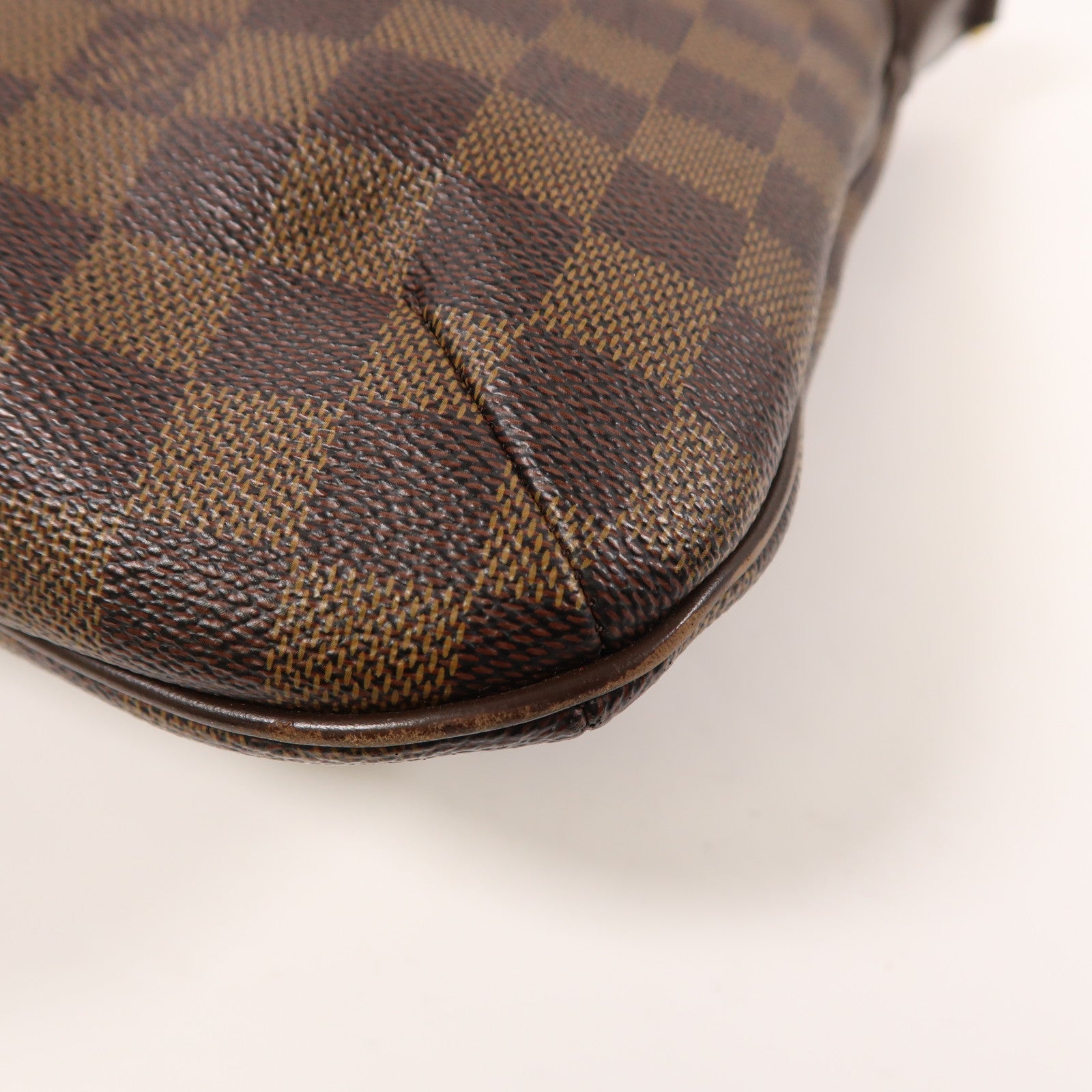 LOUIS VUITTON Damier Bloomsbury PM金扣肩背袋棕色