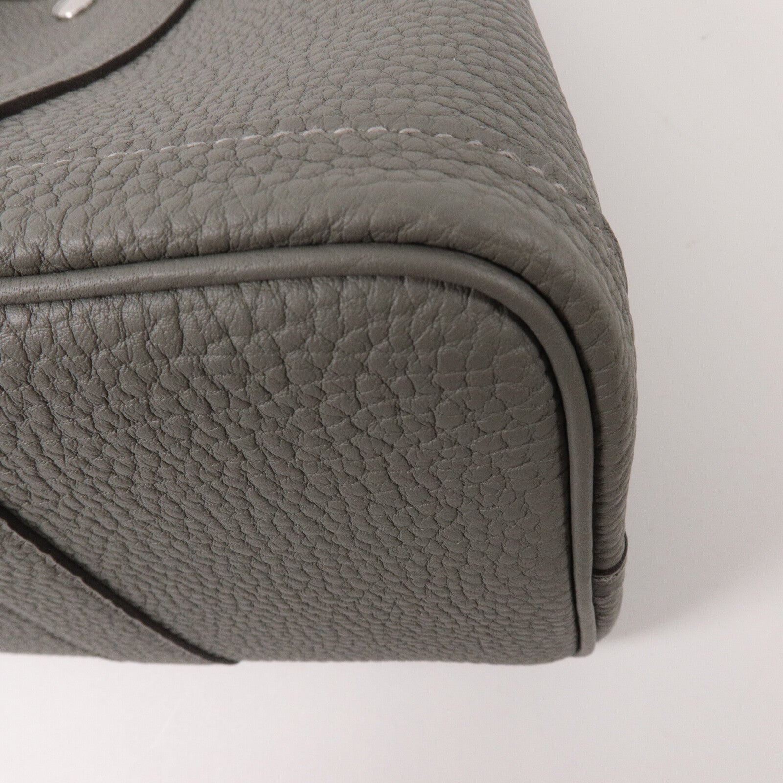 HERMES Negonda皮革Garden Party TPM手挽袋Gris Meyer