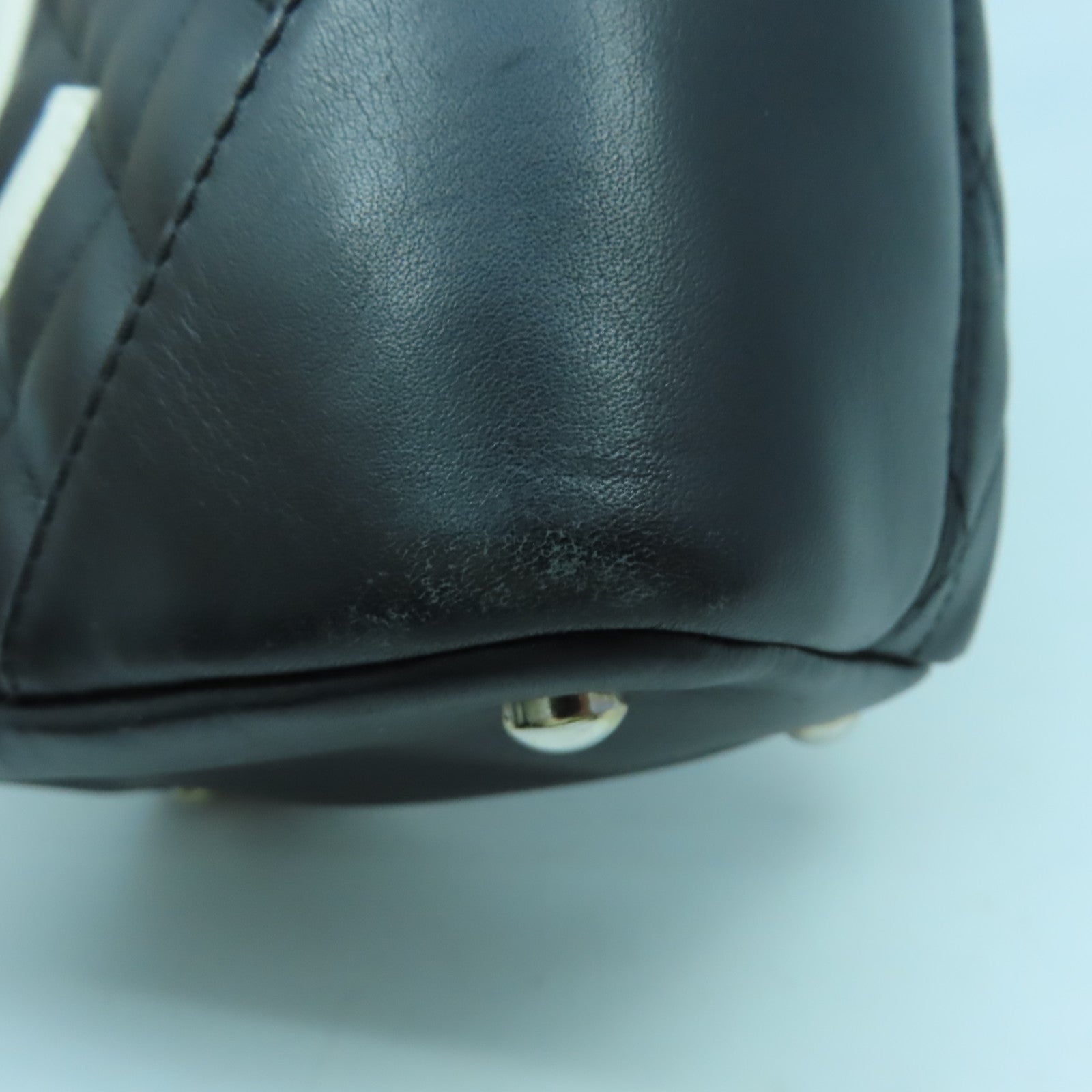CHANEL 菱格牛皮皮革Cambon Tote Bag銀扣手挽袋黑色