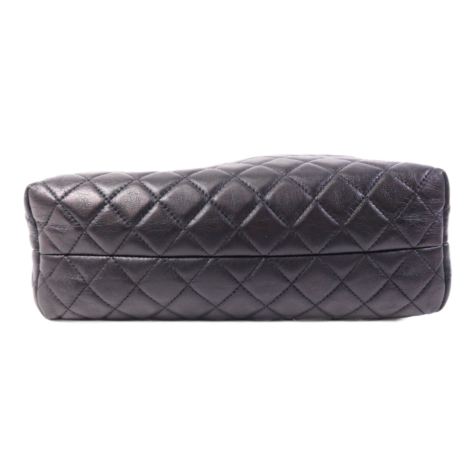 CHANEL 羊皮皮革Vintage Hobo Bag銀扣肩背袋
