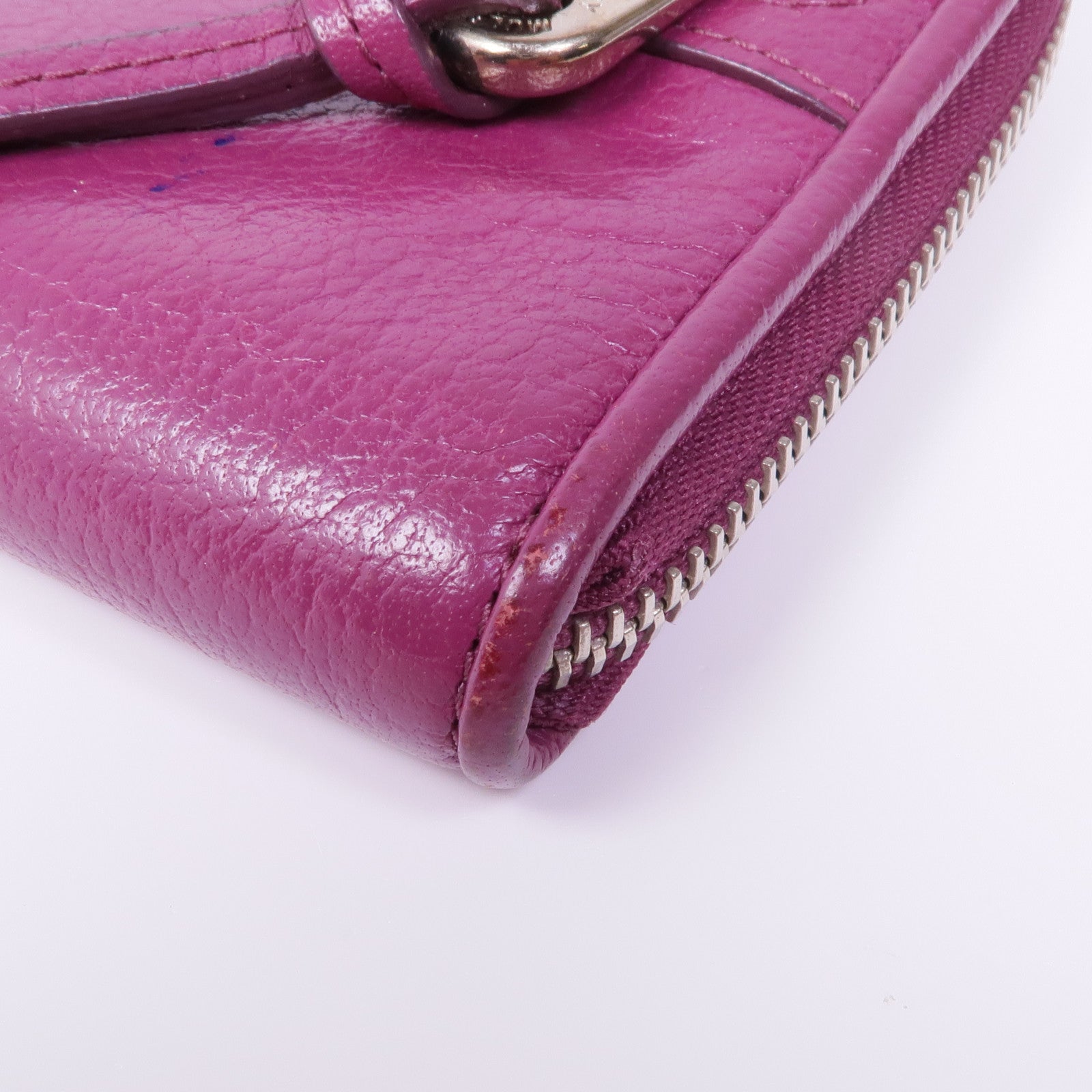 MULBERRY 牛皮皮革Long Wallet銀扣長錢包