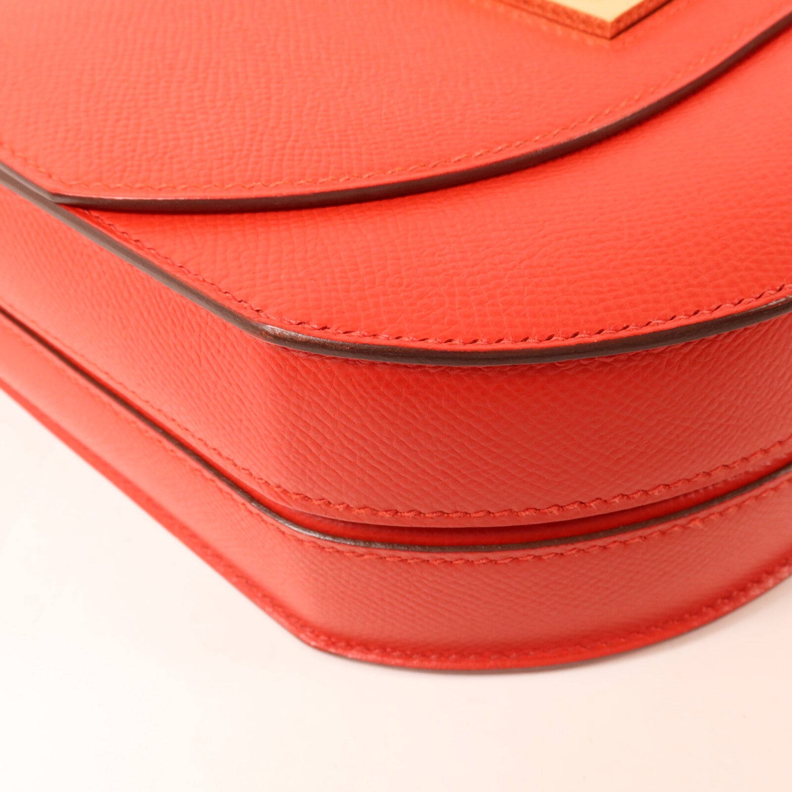 HERMES Epsom皮革Mosaique AU 24 Bag肩背袋Rouge Casaque