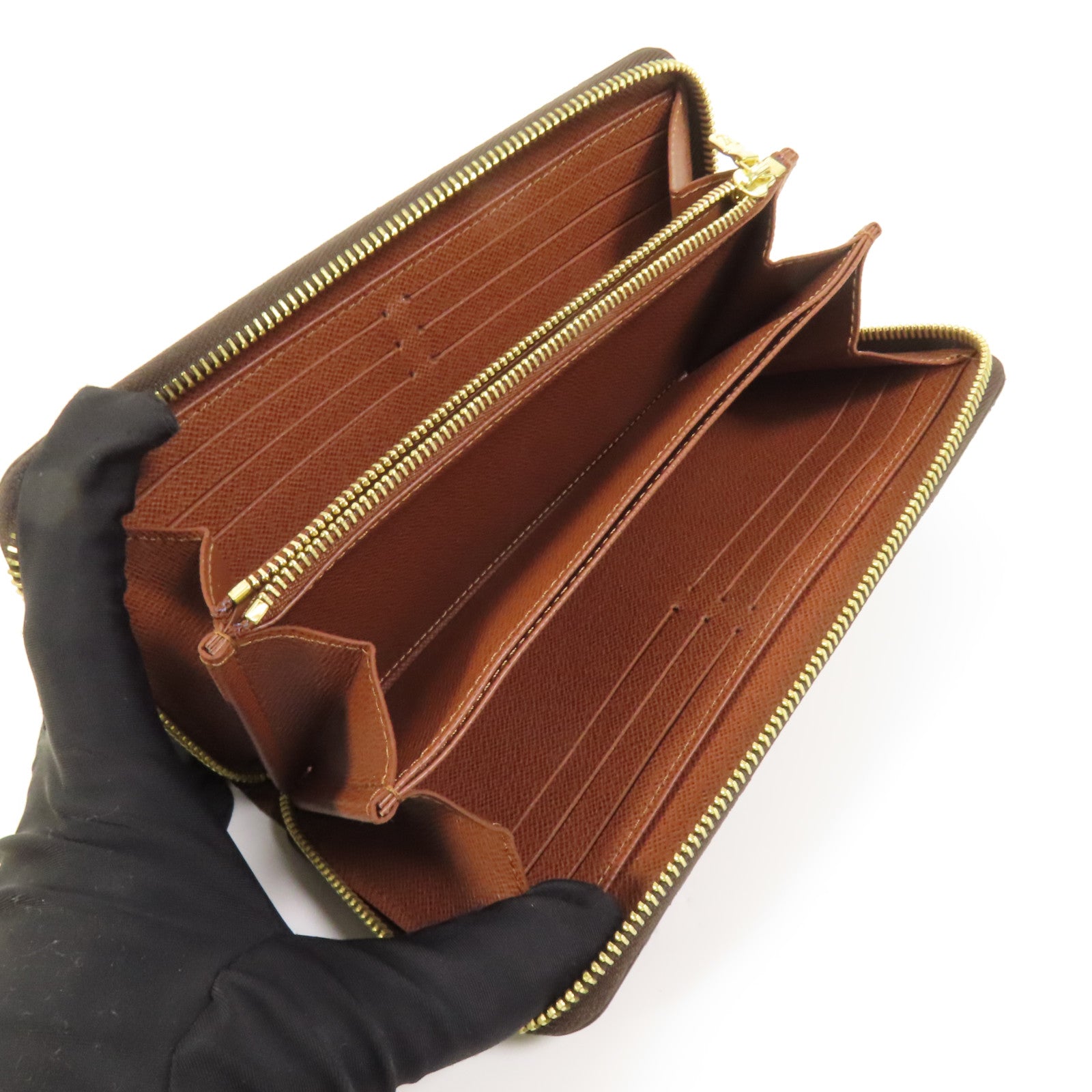 LOUIS VUITTON Monogram Zipper Long Wallet金扣長錢包