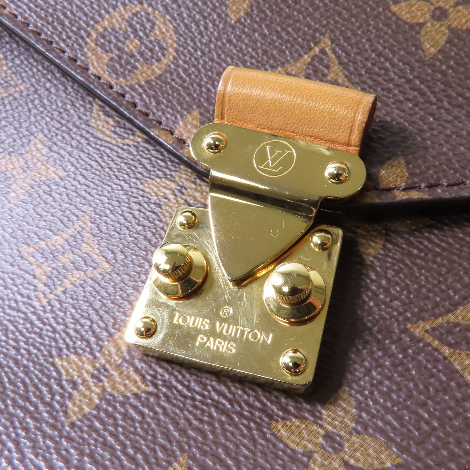 LOUIS VUITTON Monogram Pochette Metis金扣手挽肩背兩用袋啡色