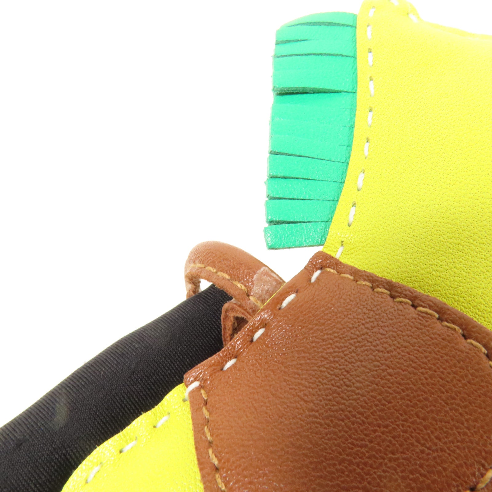 HERMES Milo皮革Rodeo MM掛飾Lime