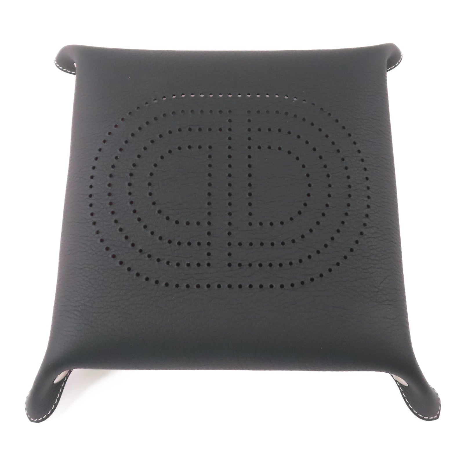 HERMES Clemence皮革In The Loop Change Tray銀扣托盤