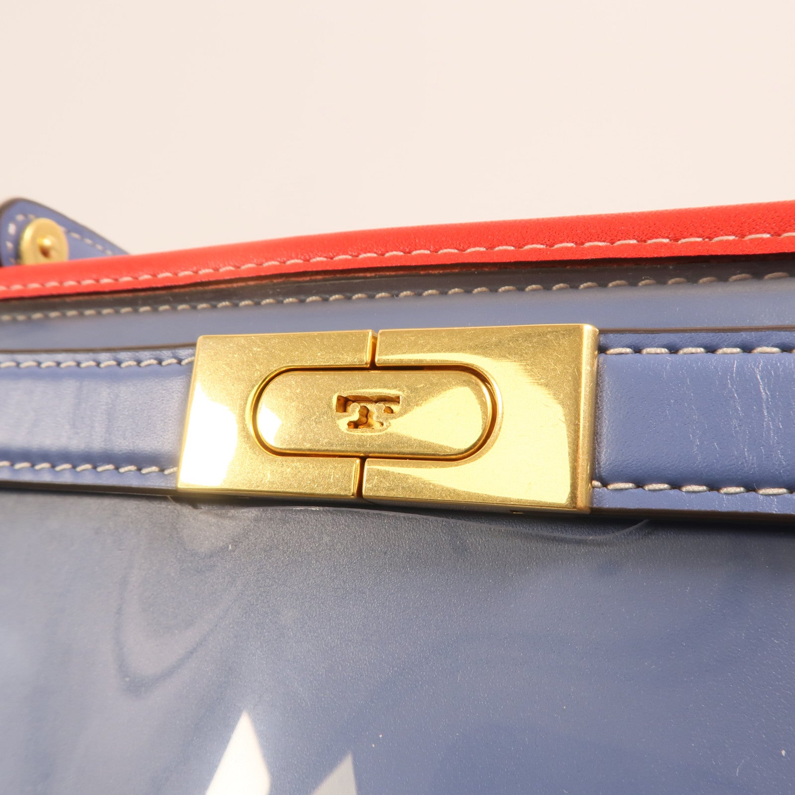 Tory Burch 牛皮皮革Lee Radziwill金扣手挽肩背兩用袋