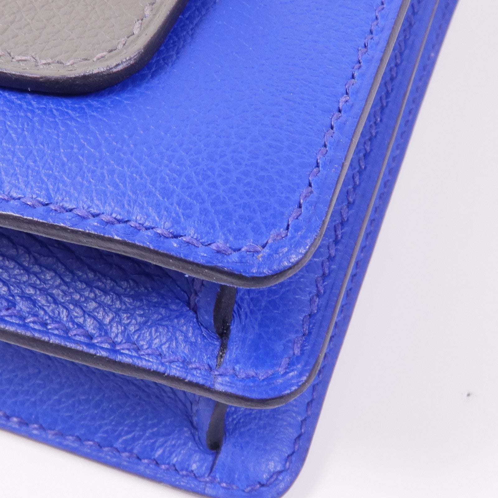 HERMES Evercolor皮革Roulis Mini金扣肩背袋