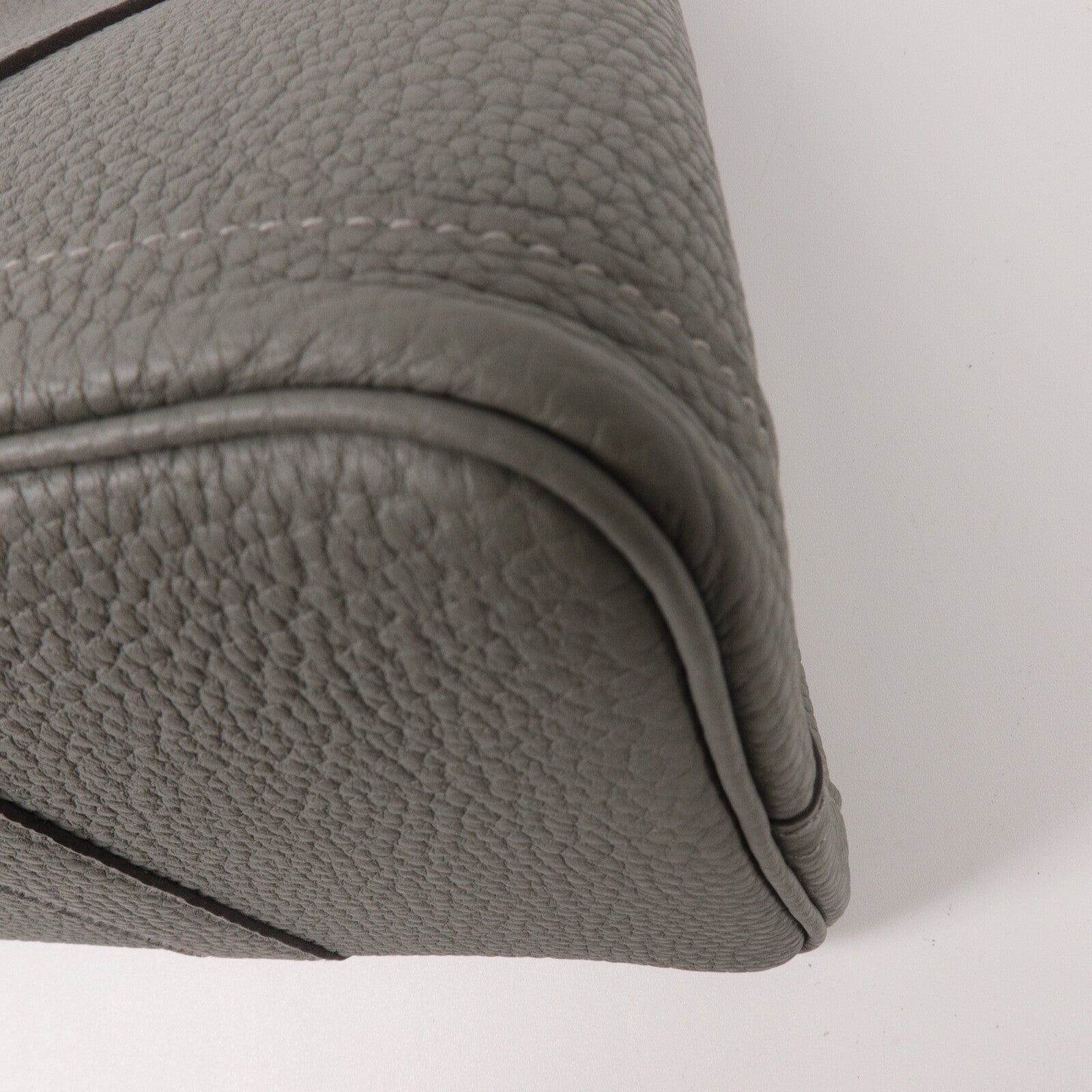 HERMES Negonda皮革Garden Party TPM手挽袋Gris Meyer