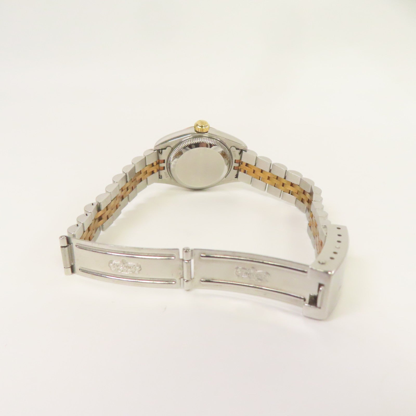 ROLEX Lady Datejust 18K黃金/不鏽鋼手錶自動機芯銀色