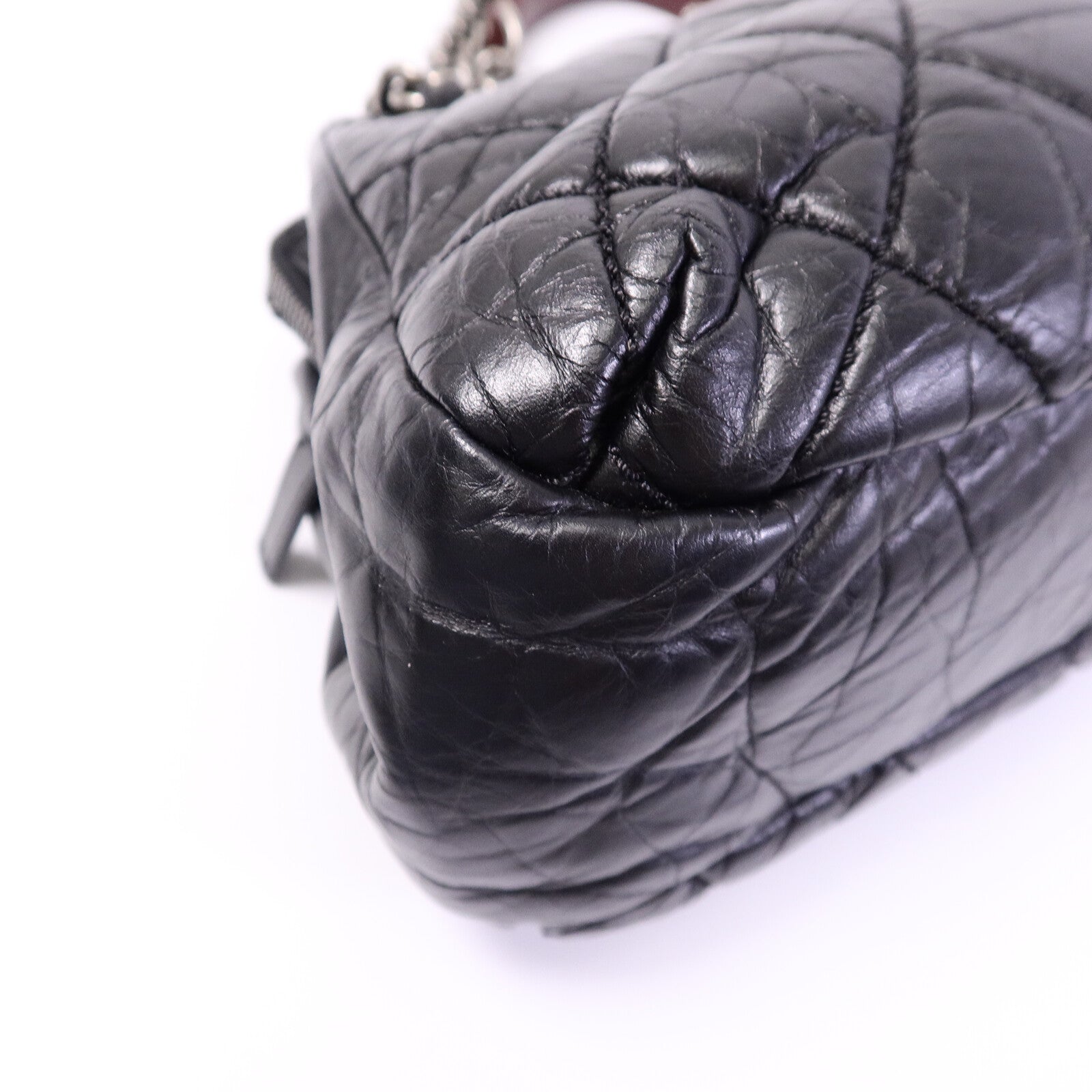 CHANEL Tweed/牛皮皮革Chain Shoulder Bag鏈帶肩背袋