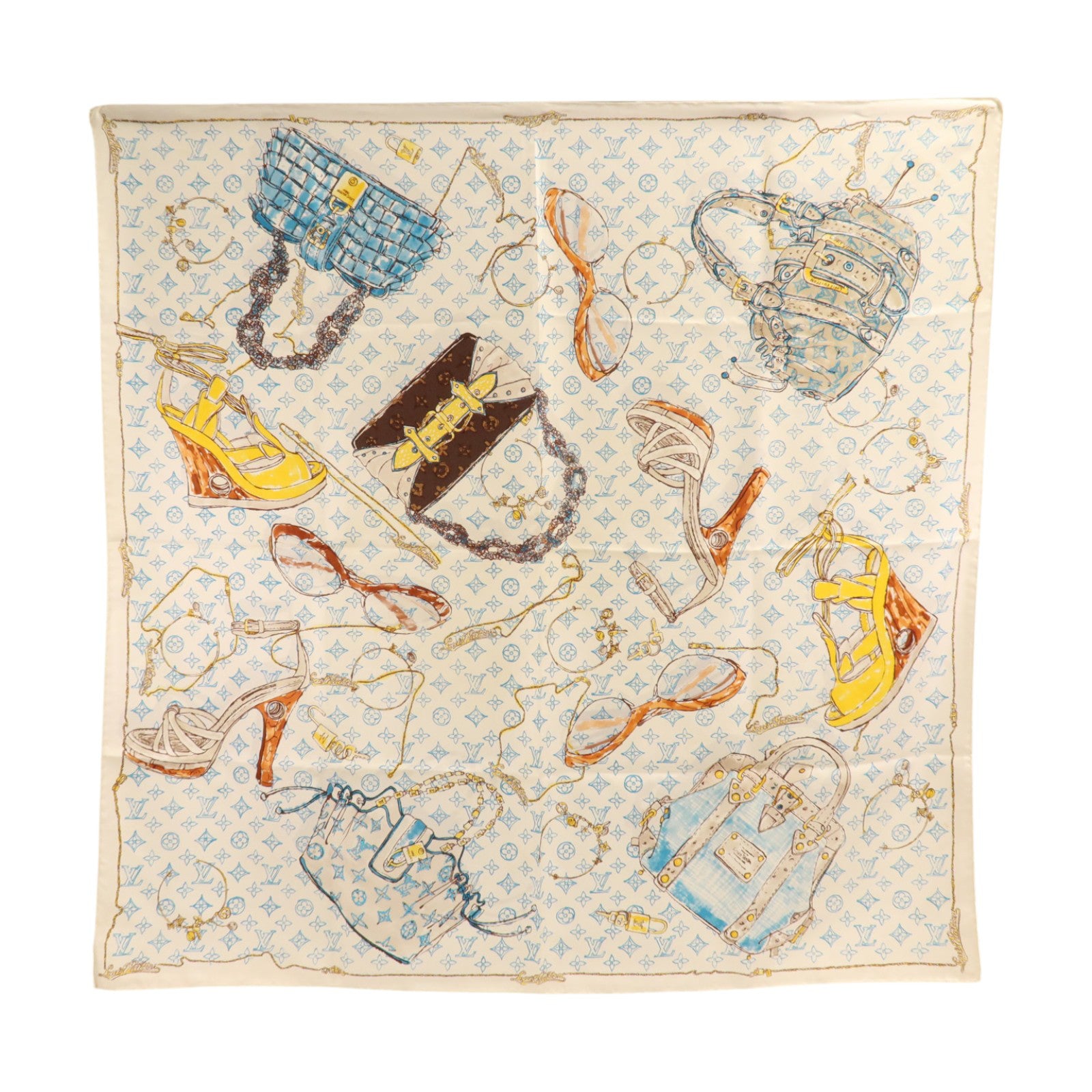 LOUIS VUITTON 絲質Scarf 90x90cm絲巾
