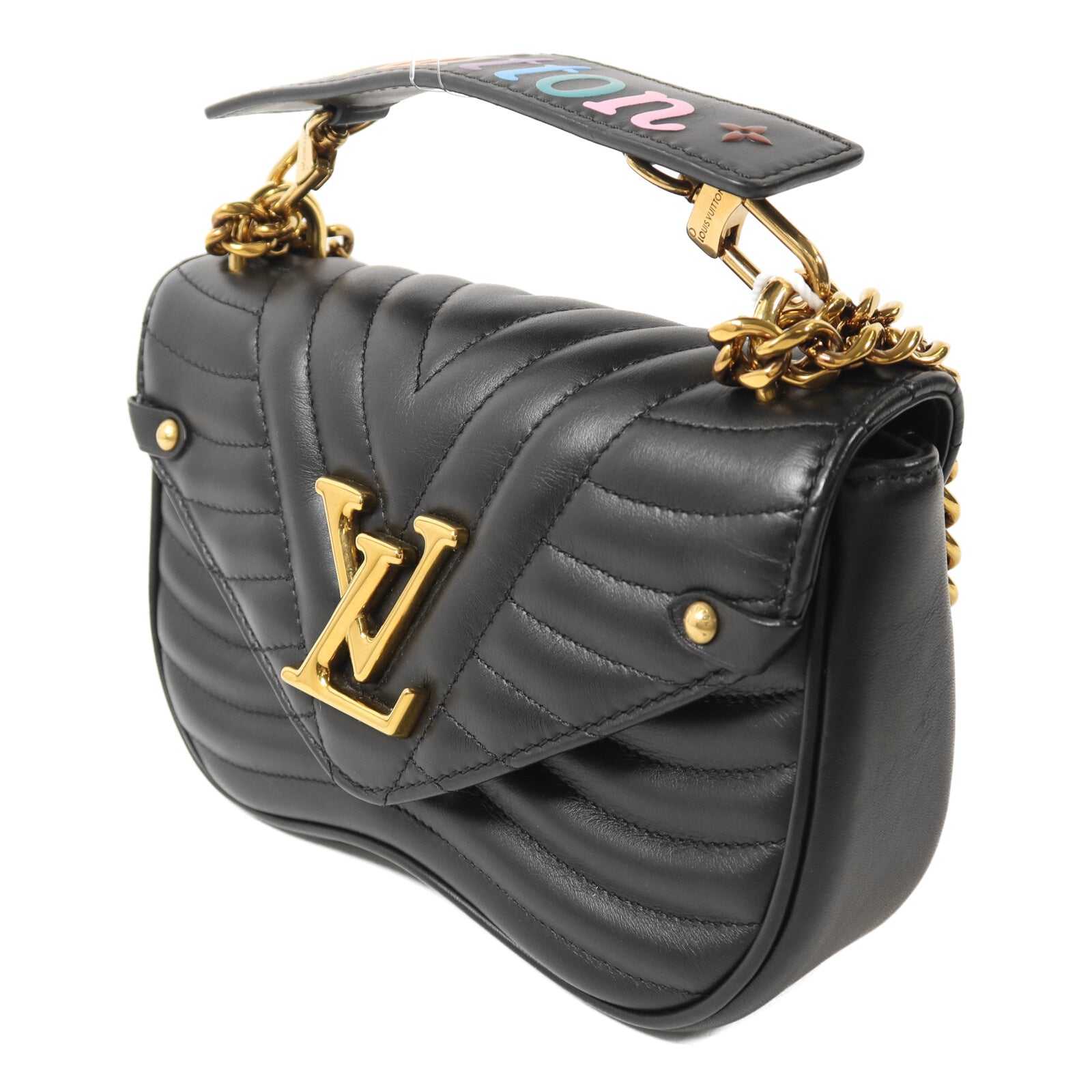 LOUIS VUITTON 牛皮皮革New Wave PM鏈帶手挽肩背兩用袋