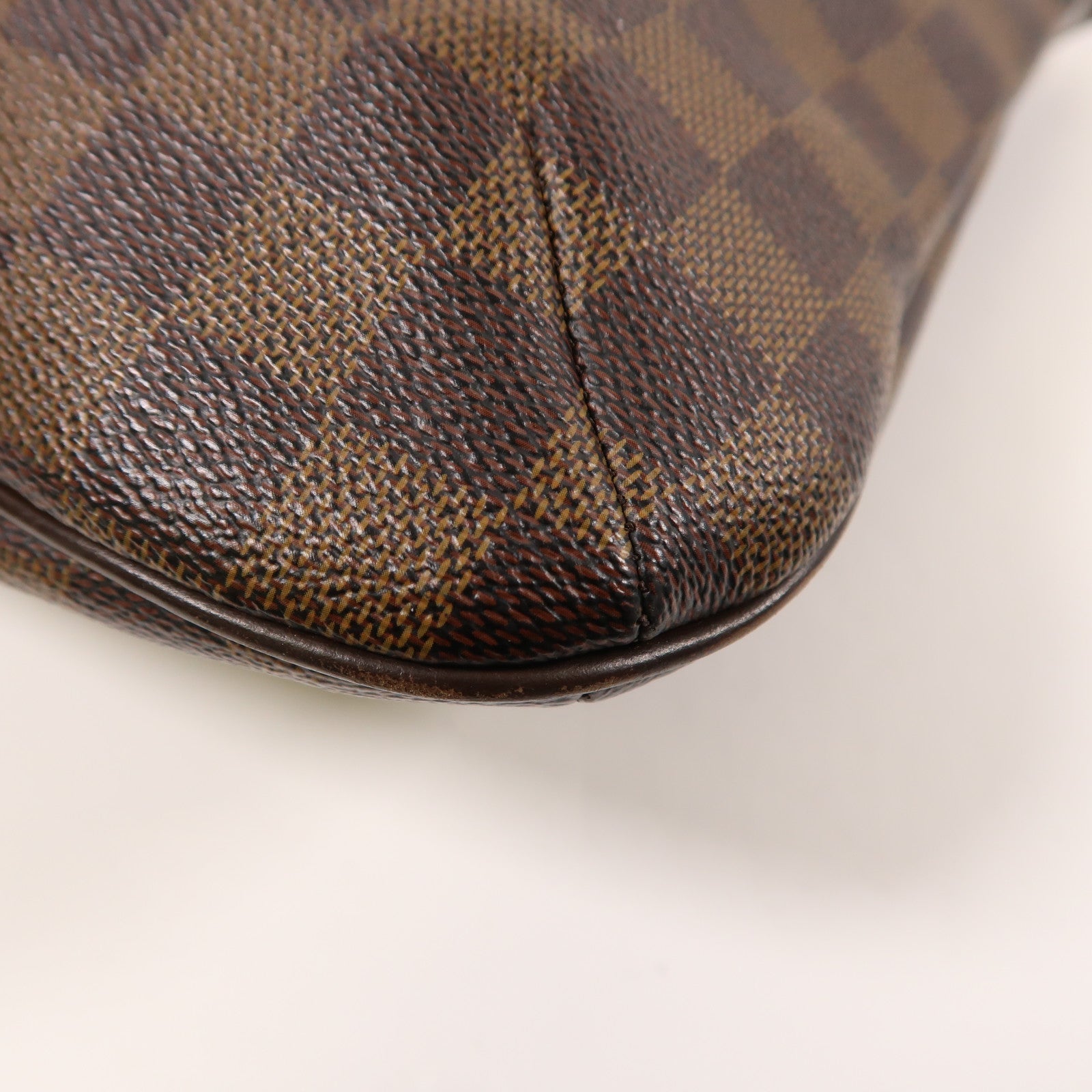 LOUIS VUITTON Damier Bloomsbury PM金扣肩背袋棕色