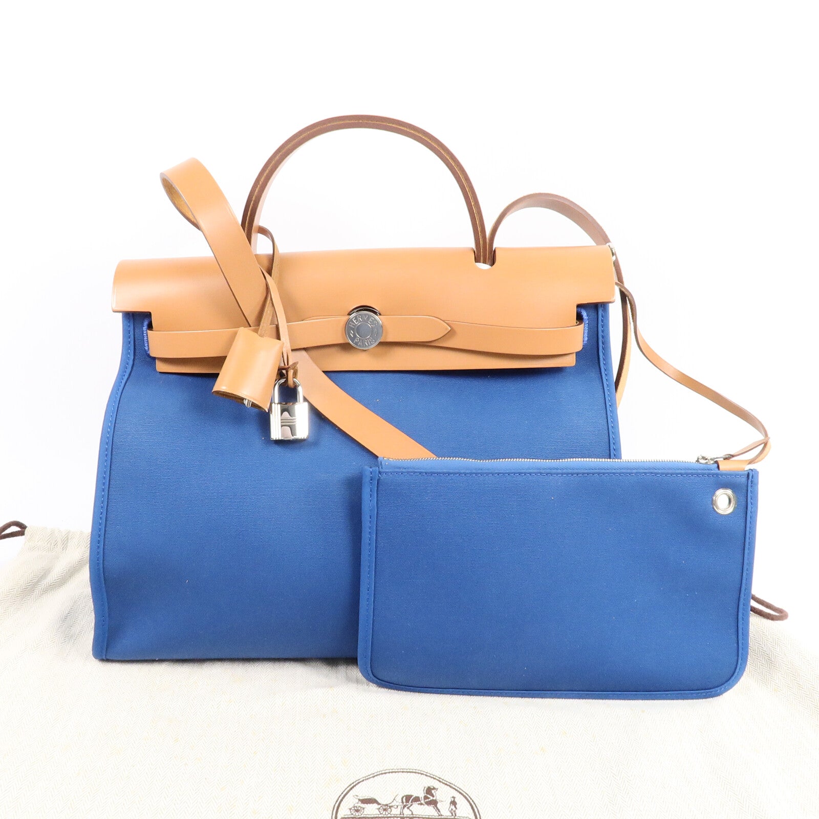 HERMES 帆布Herbag PM手挽肩背兩用袋