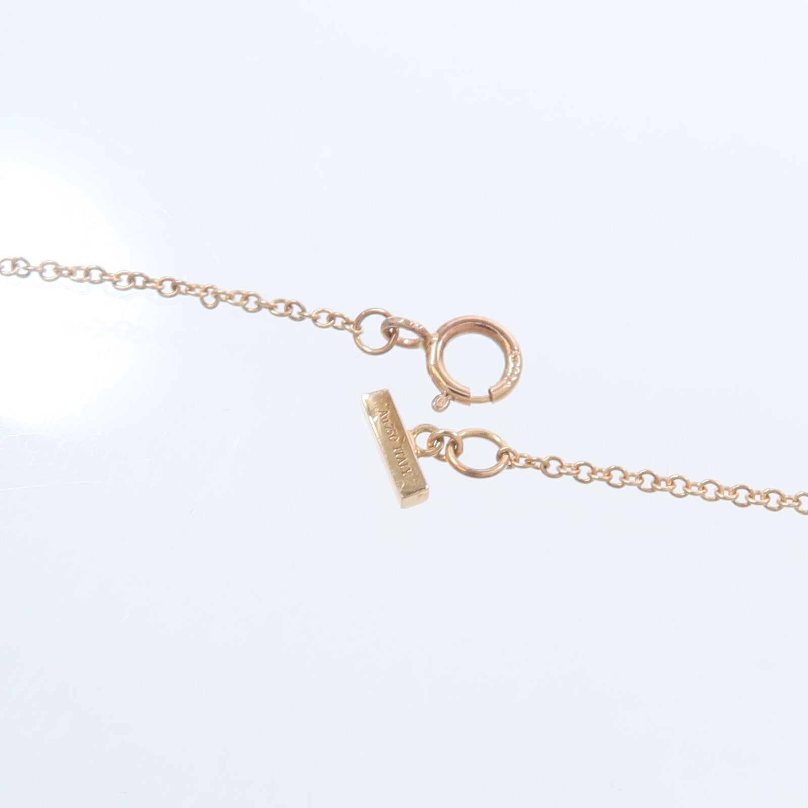 TIFFANY＆CO 18K玫瑰金T Diamond Turquoise Circle Necklace鑽石/綠松石項鍊