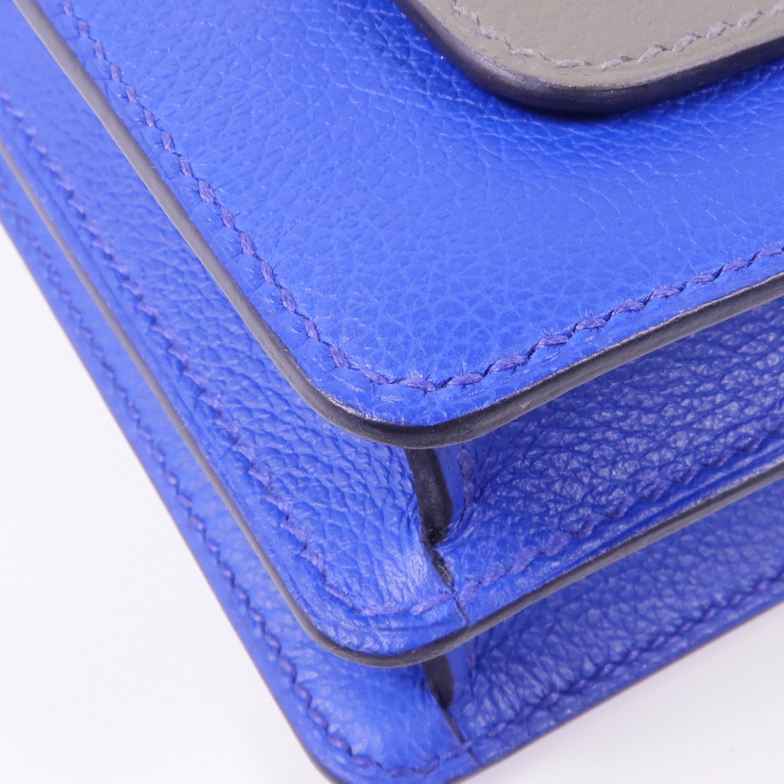 HERMES Evercolor皮革Roulis Mini金扣肩背袋