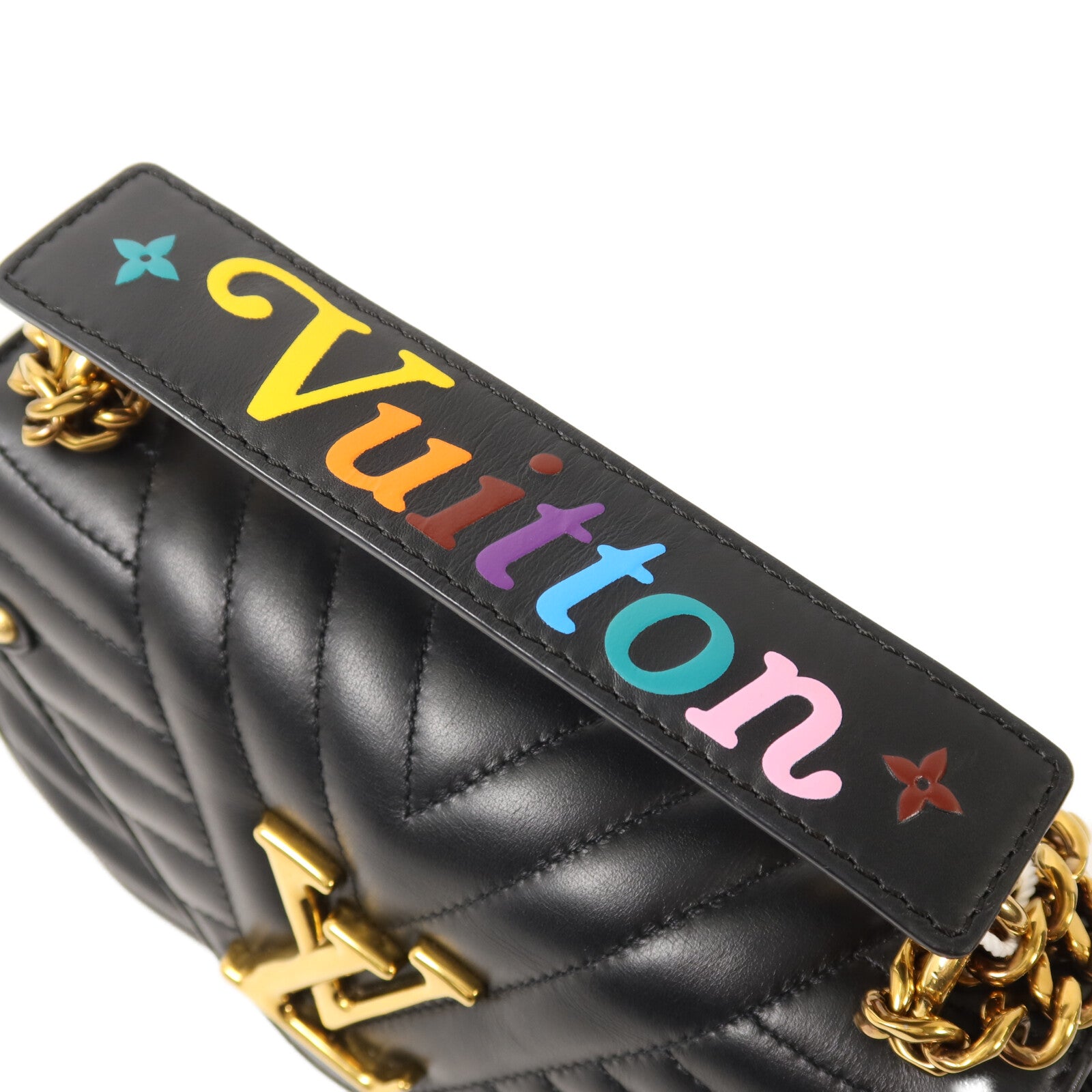 LOUIS VUITTON 牛皮皮革New Wave PM鏈帶手挽肩背兩用袋
