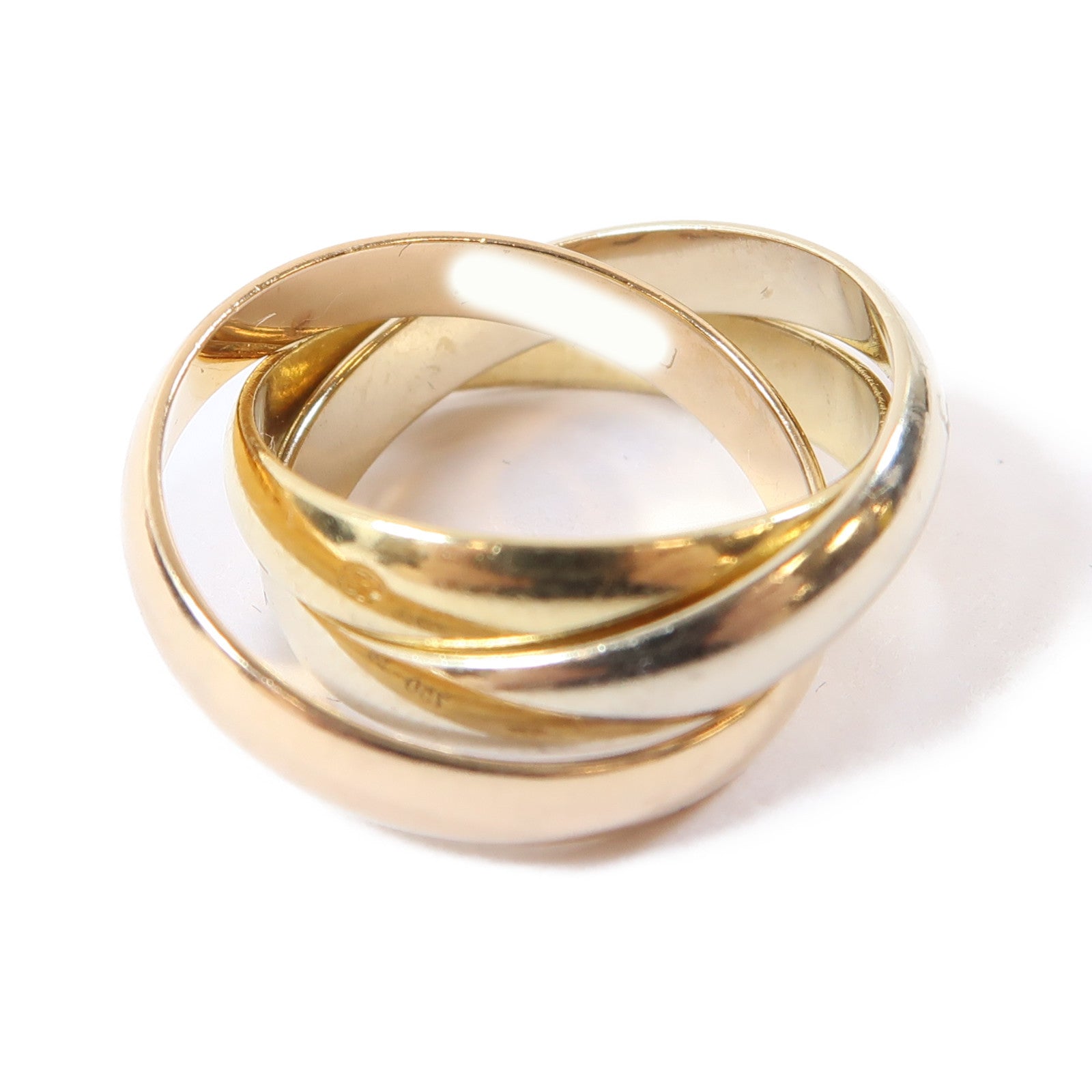 CARTIER 18K黃金/白金/玫瑰金Trinity Ring戒指Cartier#50/US#5.25