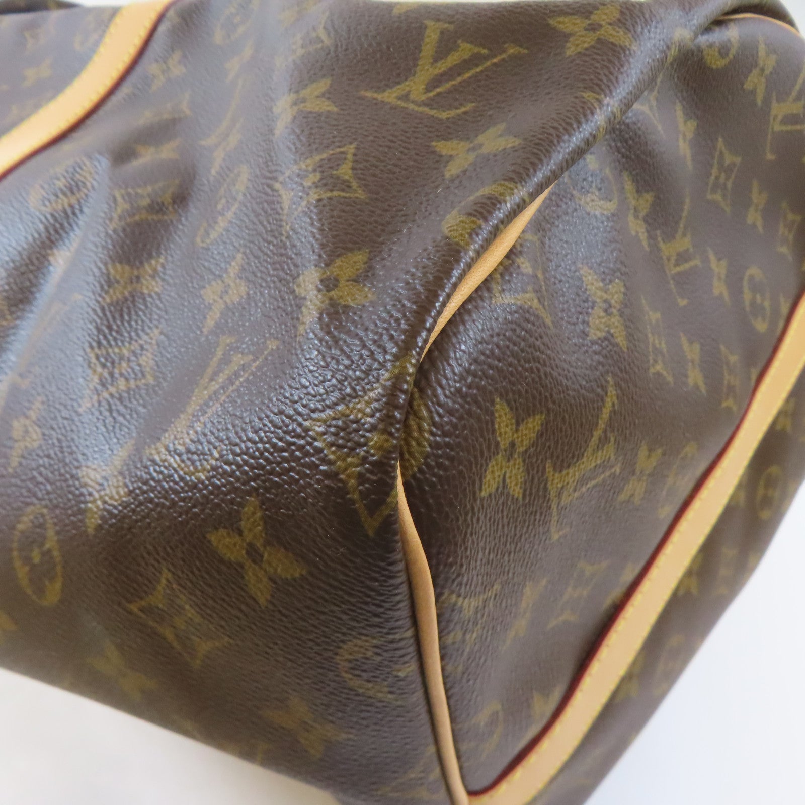 LOUIS VUITTON Monogram Keepall 55 Bamdoulie金扣手挽肩背兩用袋啡色