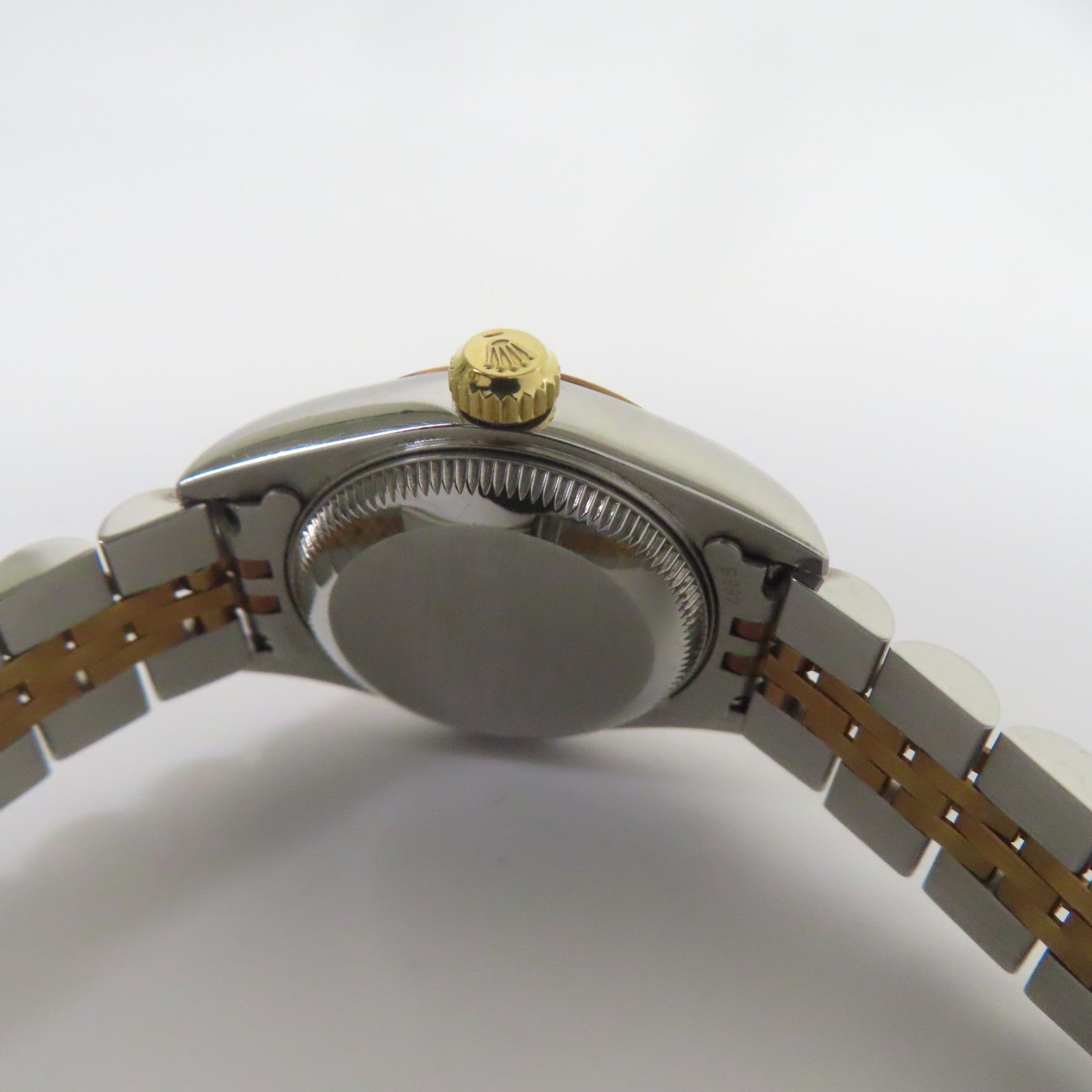 ROLEX Lady Datejust 18K黃金/不鏽鋼手錶自動機芯銀色
