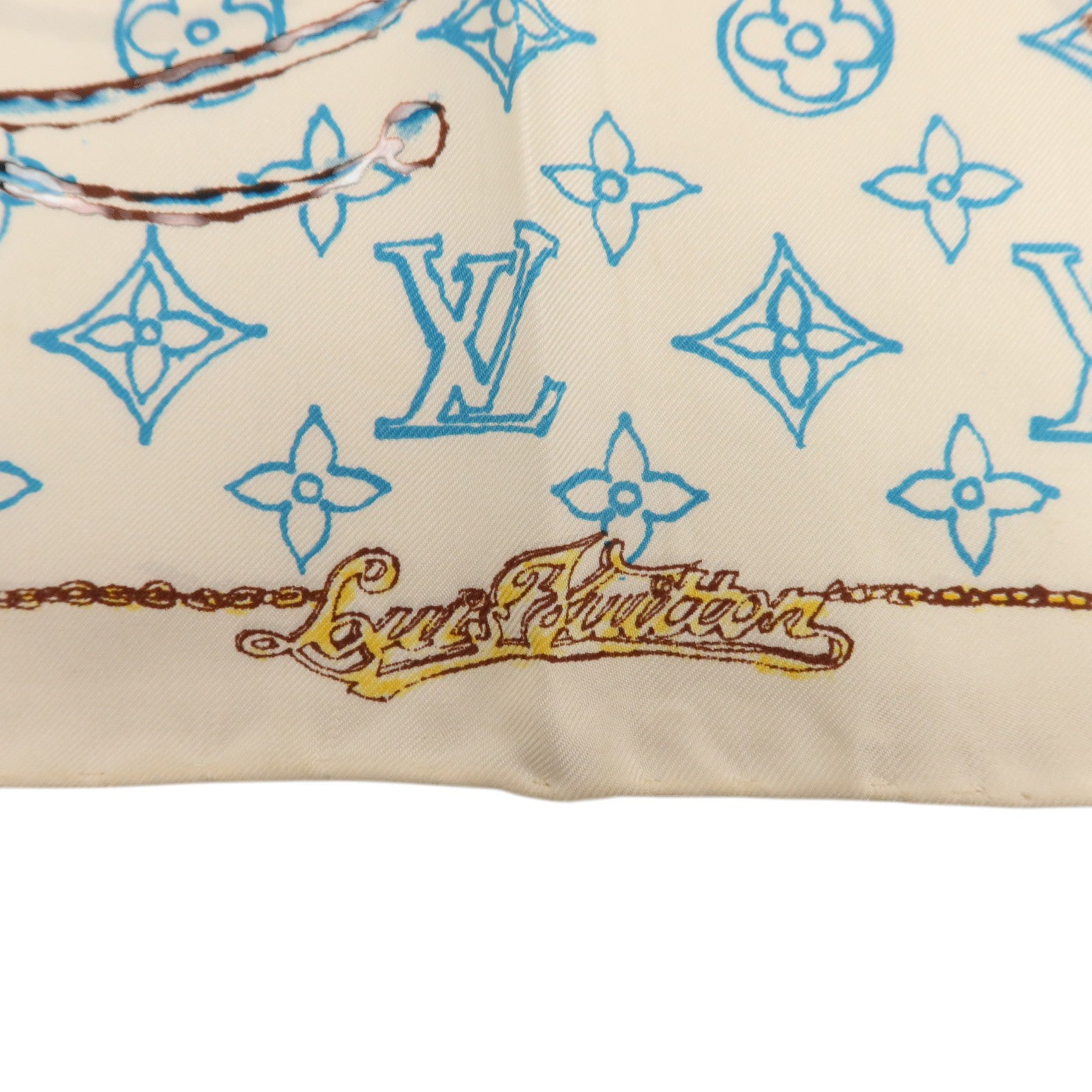 LOUIS VUITTON 絲質Scarf 90x90cm絲巾