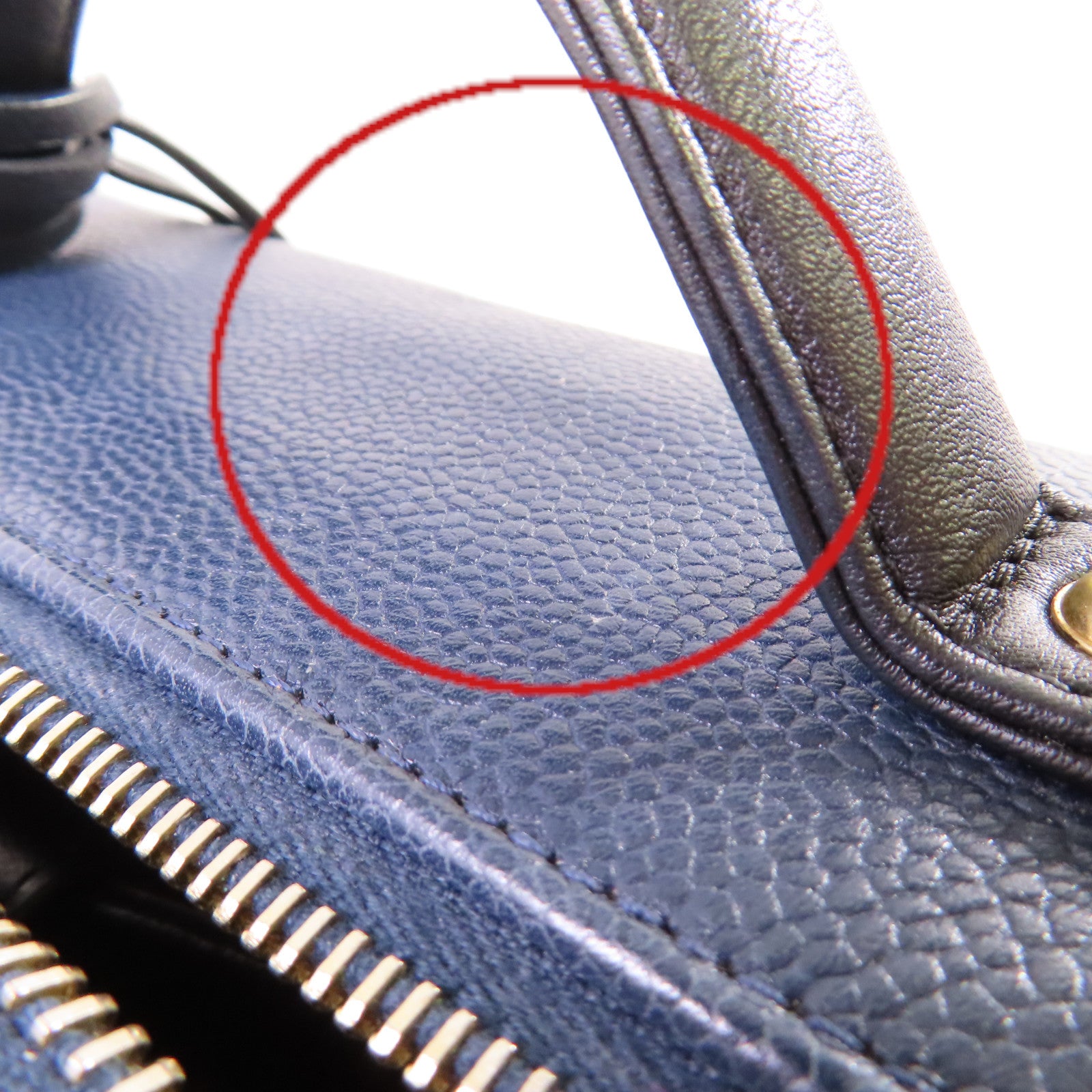 CHANEL 【激減優惠】菱格Caviar皮革Filigree Vanity Case 2Way Shoulder Bag金扣鏈帶手挽肩背兩用袋寶藍色/黑色
