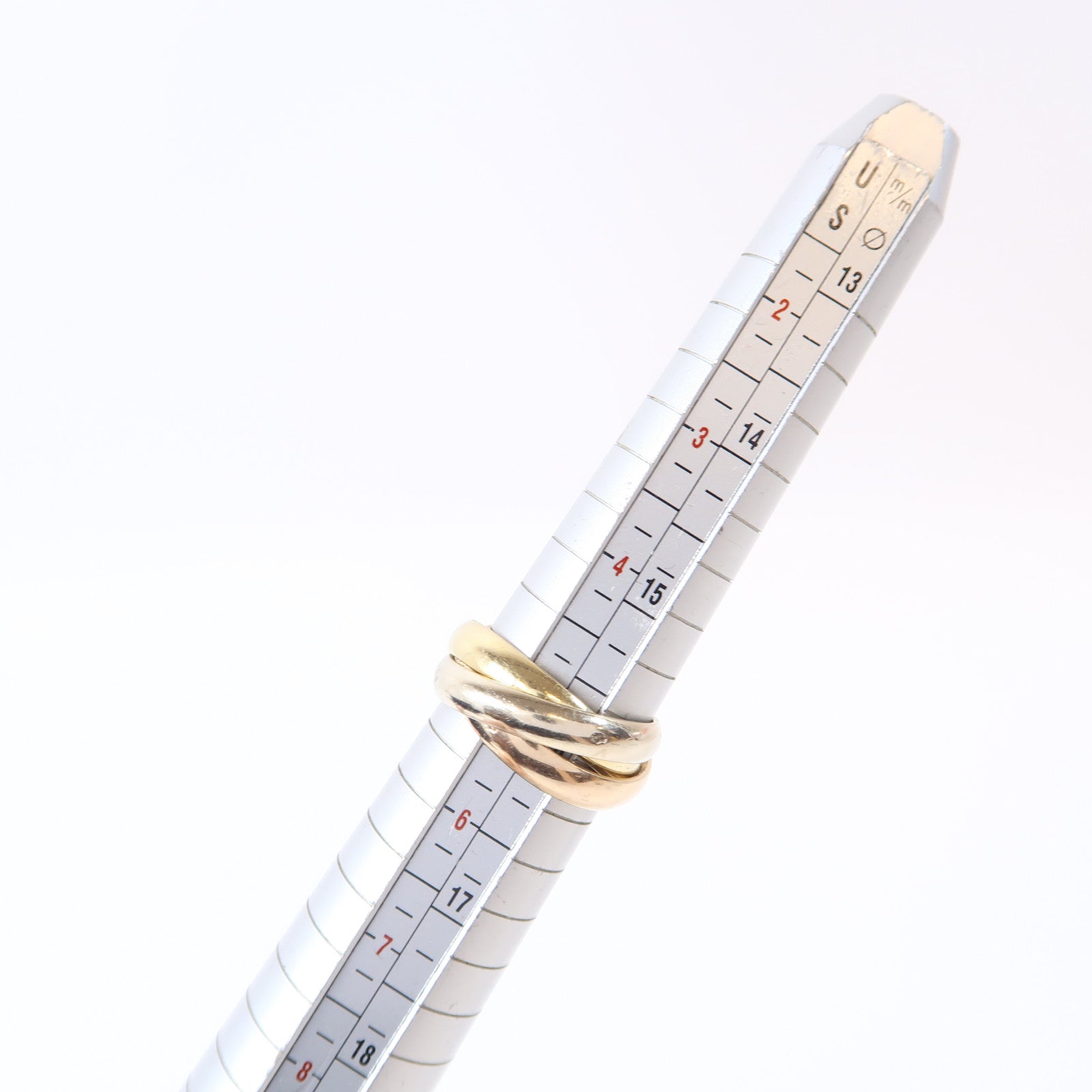 CARTIER 18K黃金/白金/玫瑰金Trinity Ring戒指Cartier#50/US#5.25