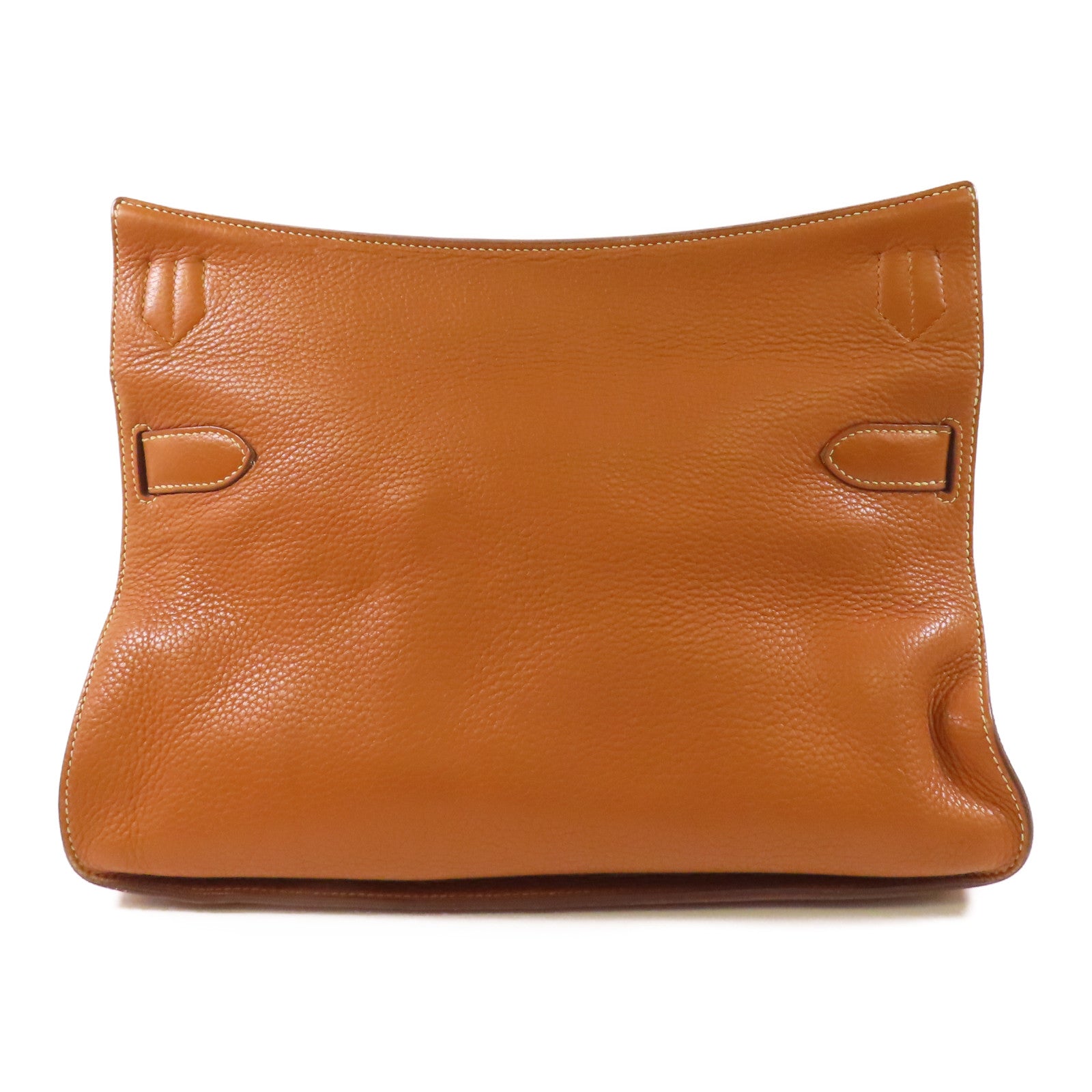 HERMES Clemence皮革Jypsiere 34銀扣肩背袋37 Gold