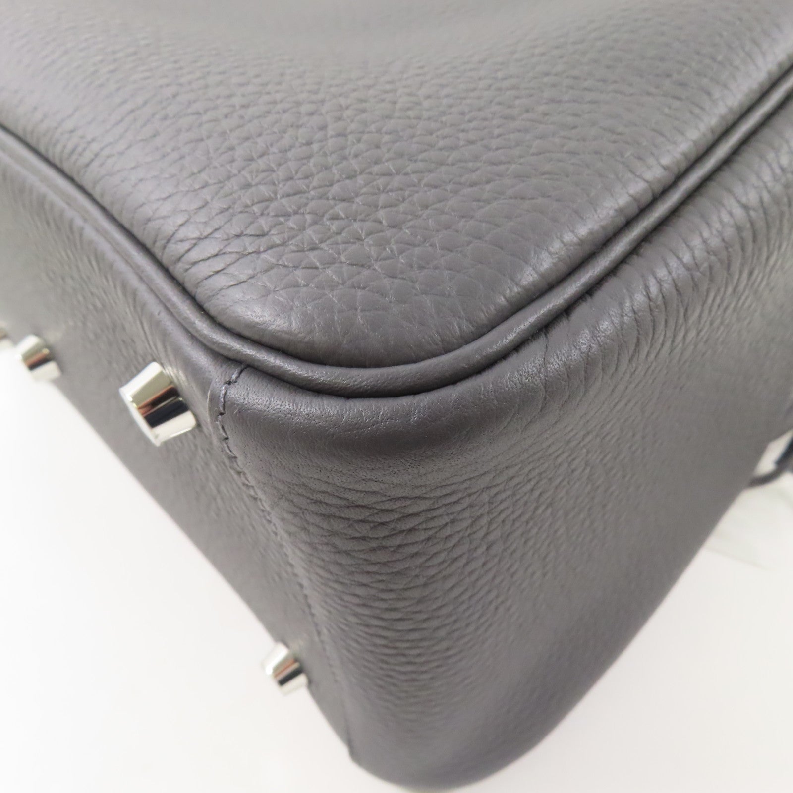 HERMES Clemence皮革Lindy 26手挽肩背兩用袋85 Ardoise